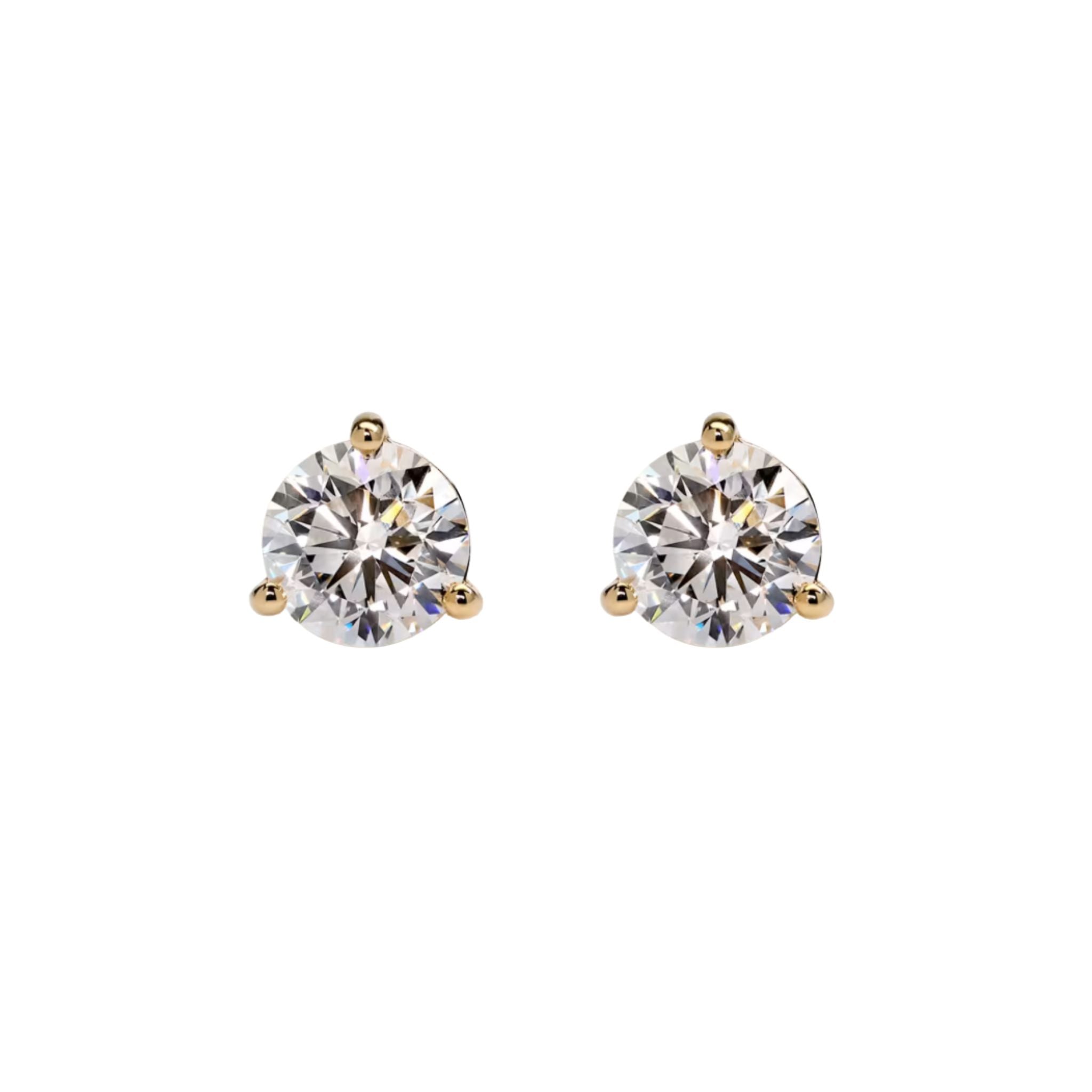 WD1952 14K Gold Lab Grown Diamond Martini Studs