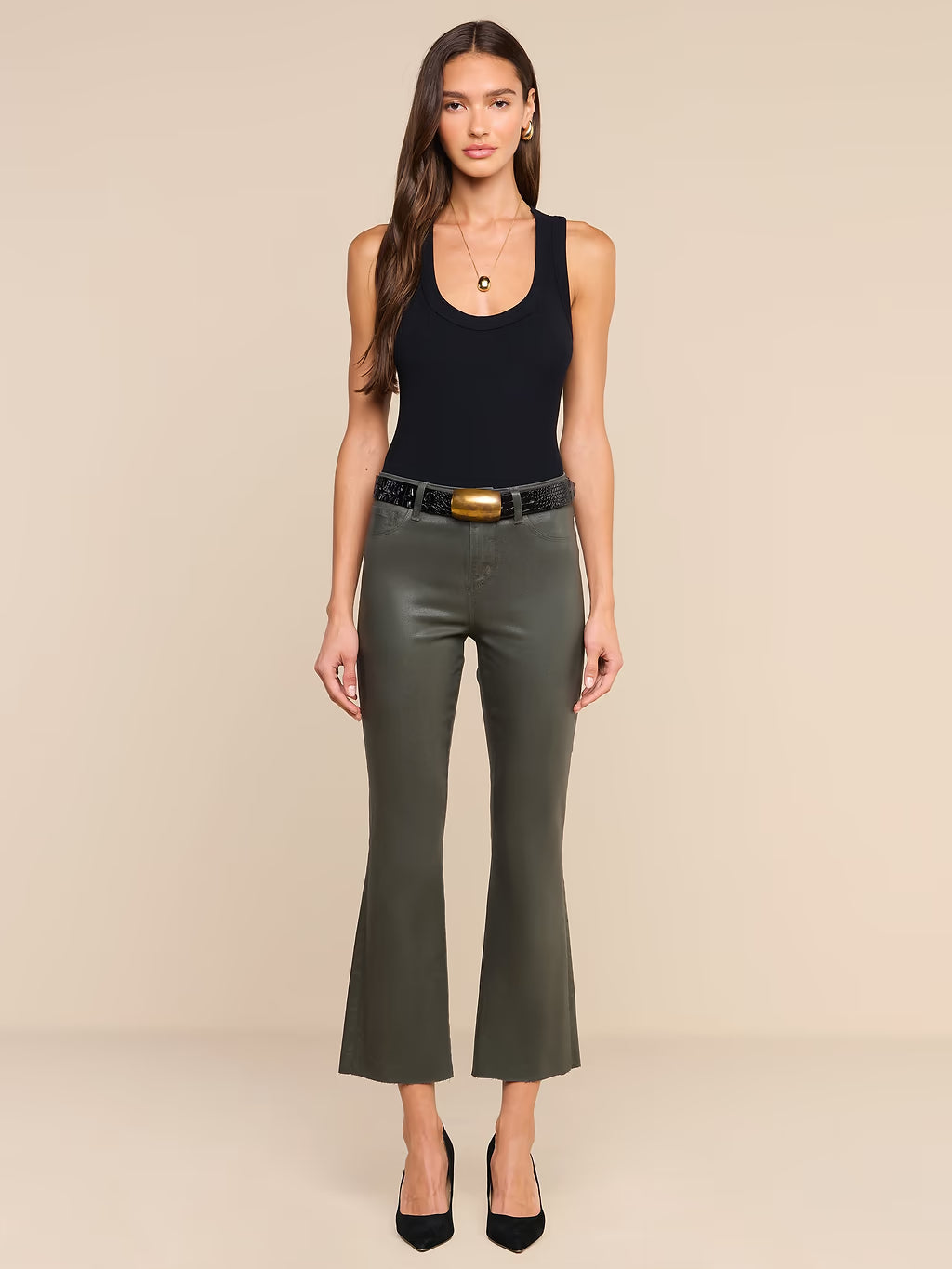 2714PDDCA L'AGENCE Kendra HR crop flare
