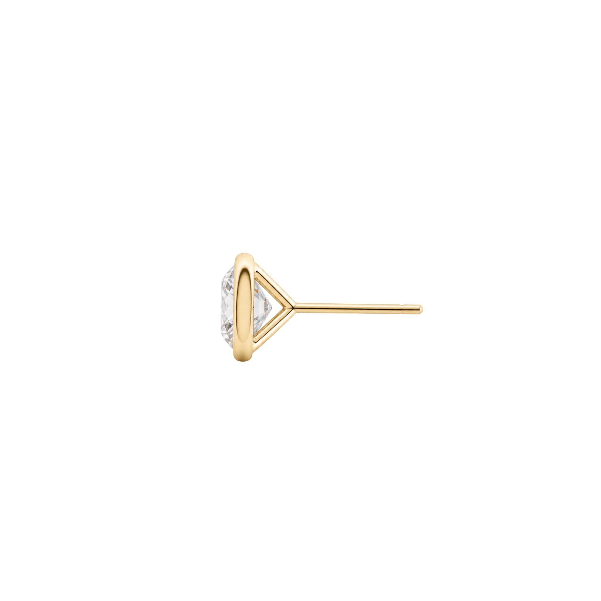 WD1954 14K Gold Lab Grown Diamond Bezel/Martini Studs