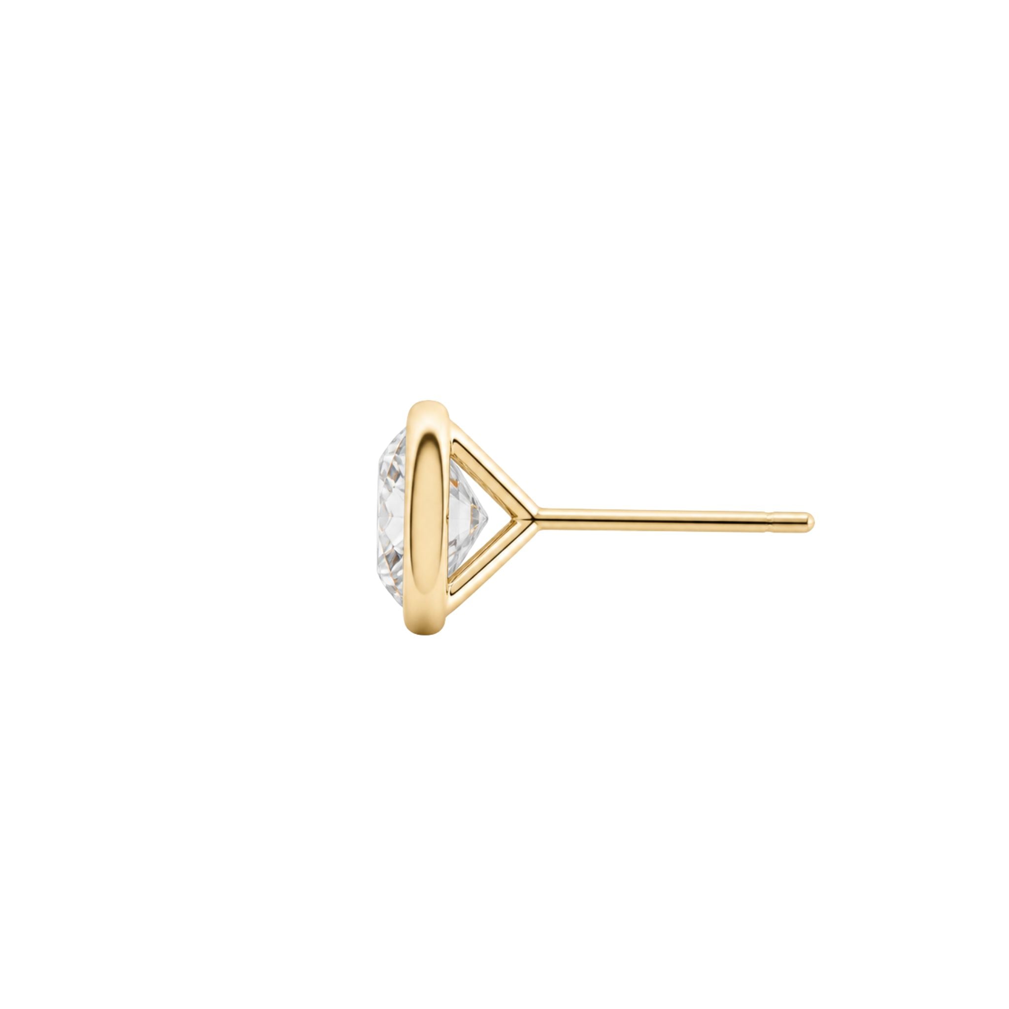 WD1954 14K Gold Lab Grown Diamond Bezel/Martini Studs