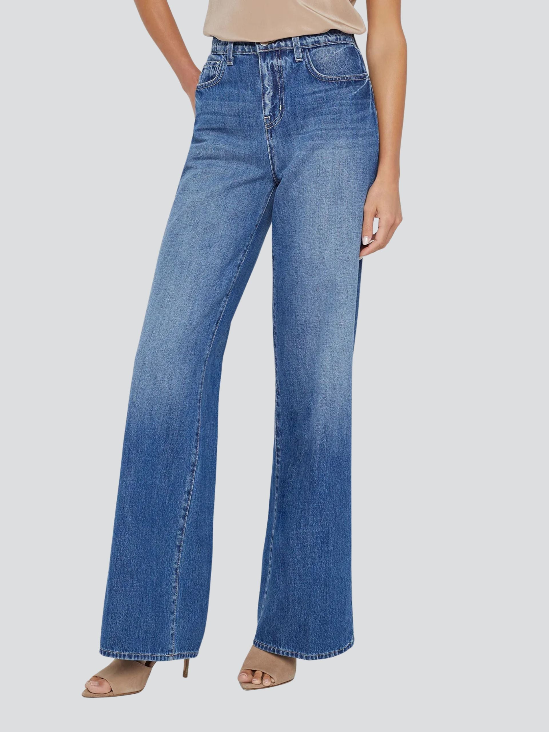 2817YRObren L'AGENCE Alicent HR Sneaker Wide Leg