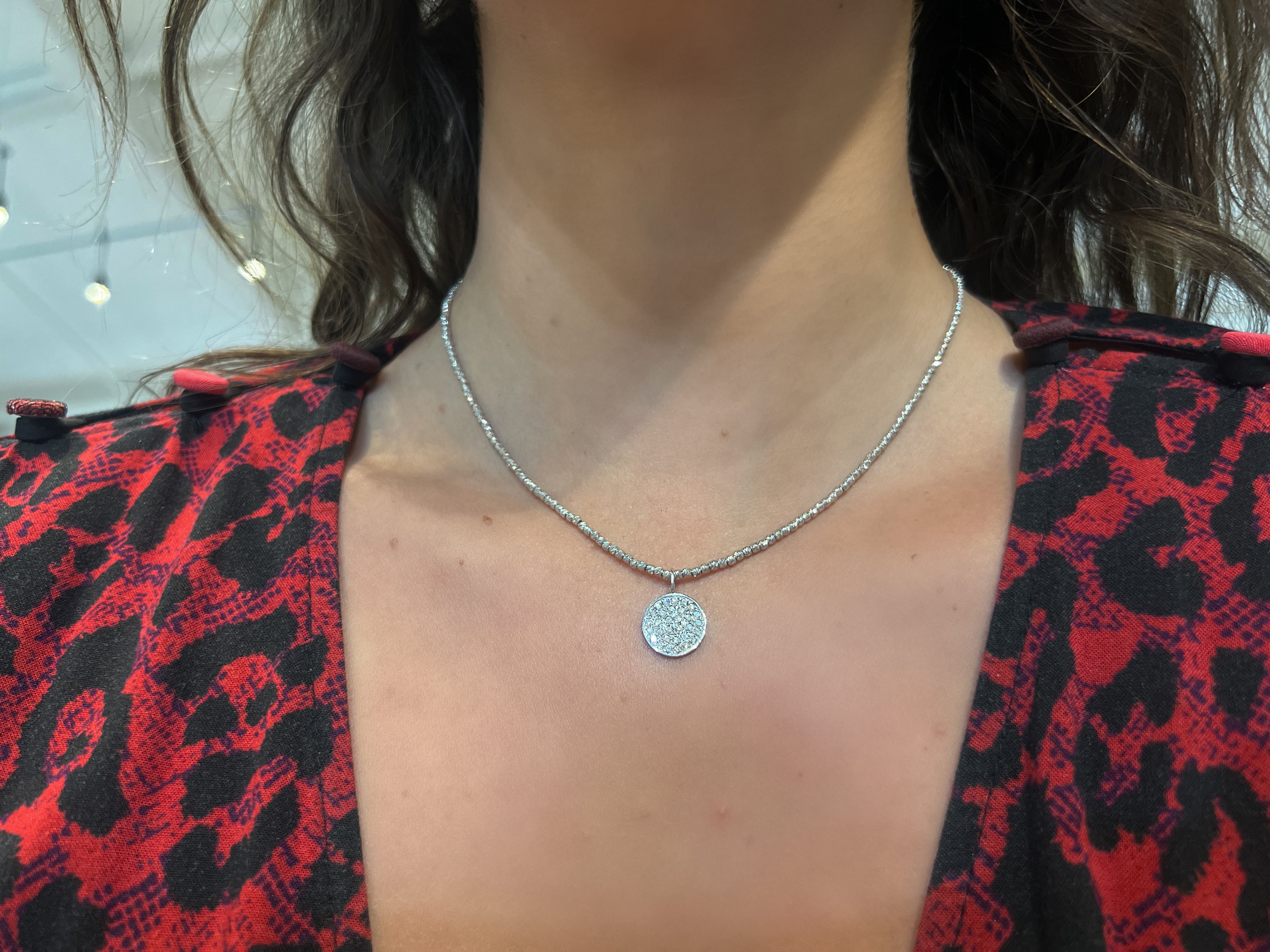 WD55-WDia-Pave Disk PENDANT ONLY