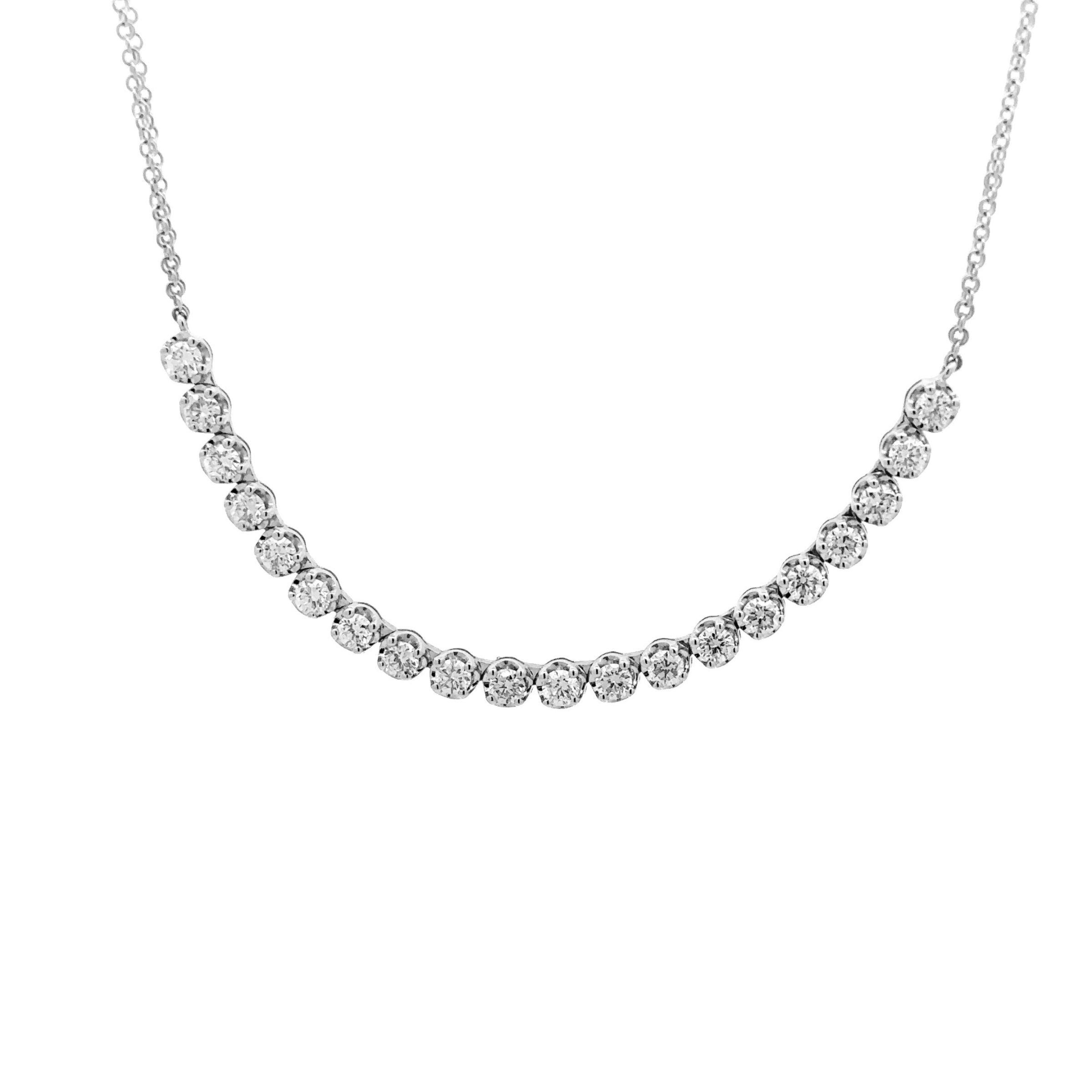WD1779 14kt Gold Diamond Tennis Necklace