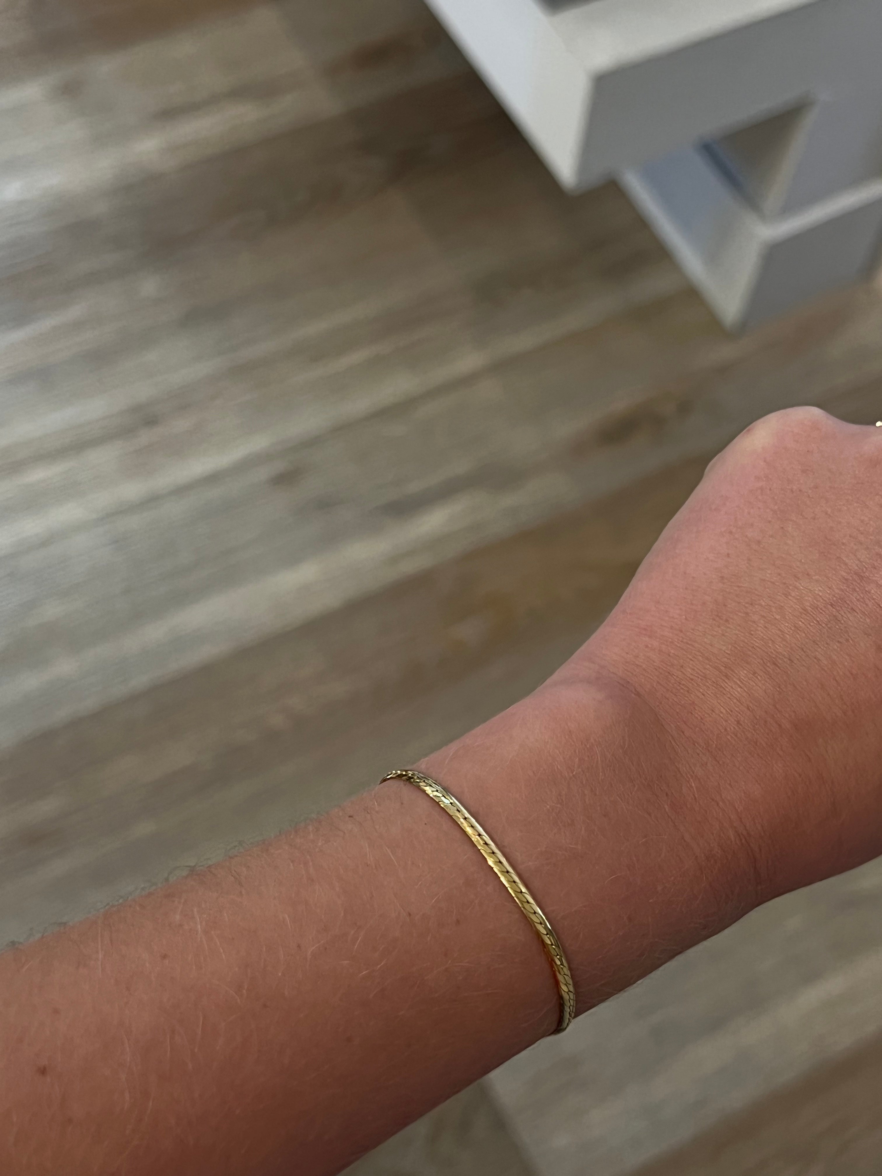 WD1961 14K Yellow Gold Snake Chain Bracelet