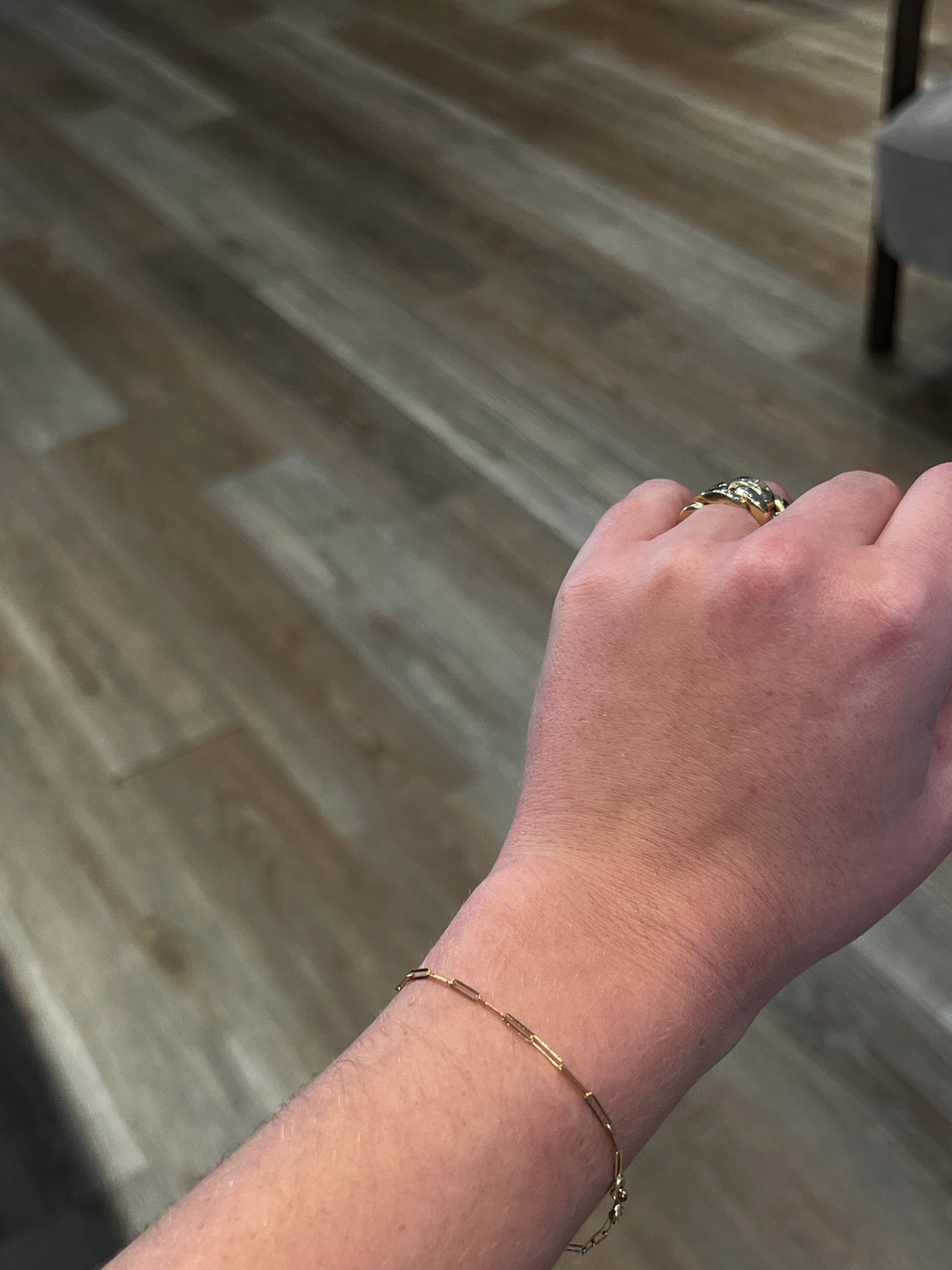 WD1844 14kt Gold Paperlink Bracelet