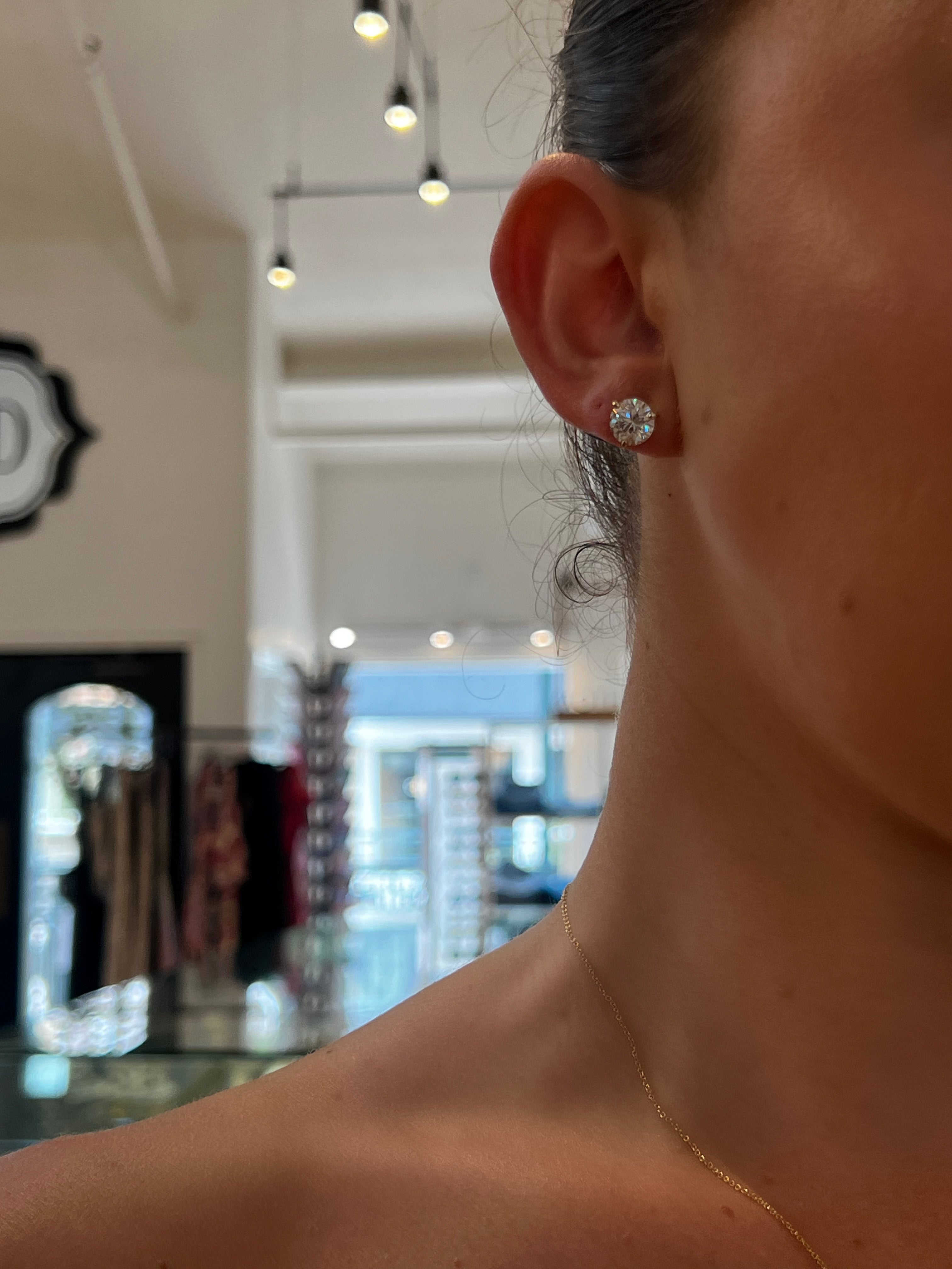 WD1952 14K Gold Lab Grown Diamond Martini Studs