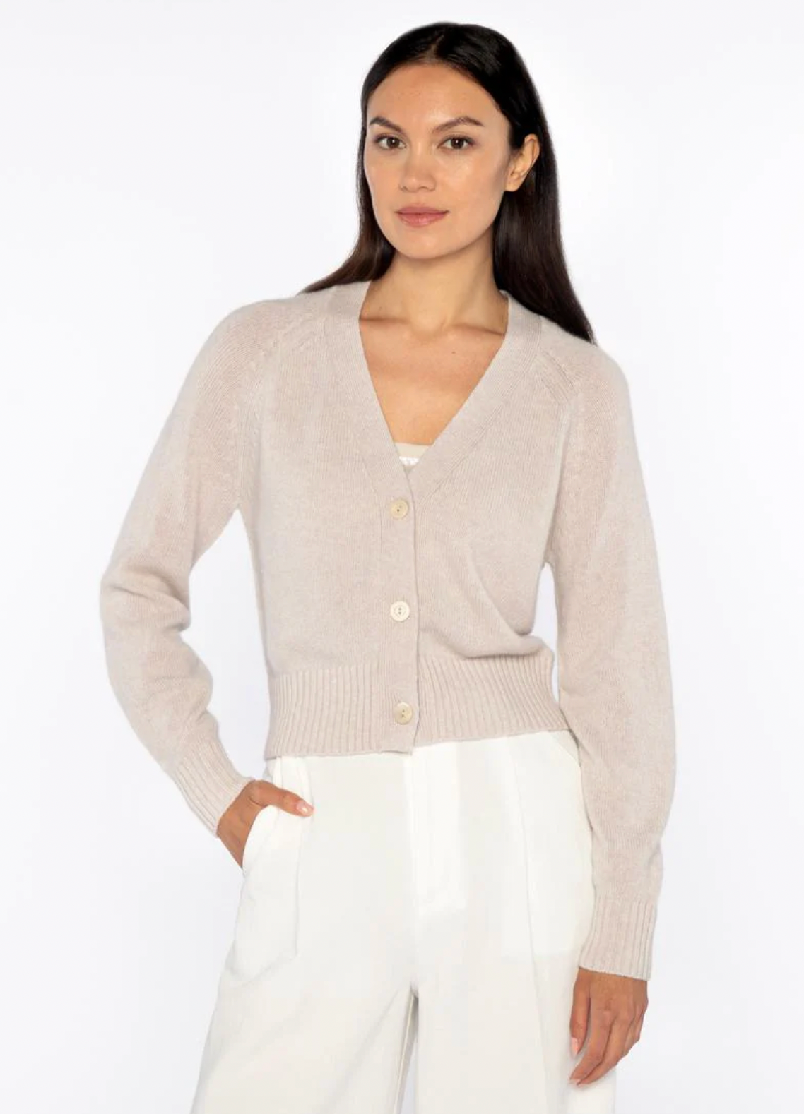 LSSCS-239 KINROSS  Short Button Vee Cardigan