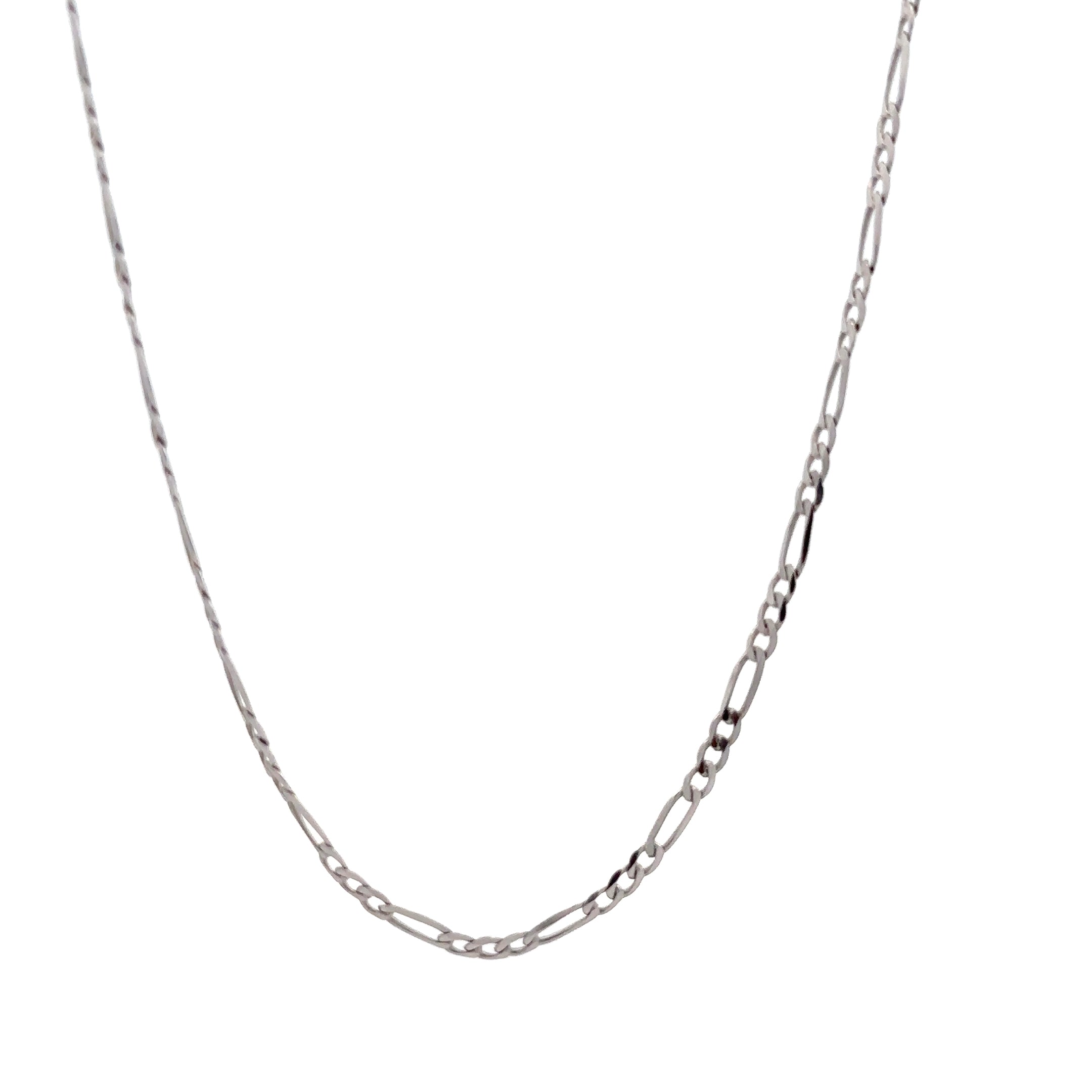 WD1767 14kt White Gold Figaro Chain