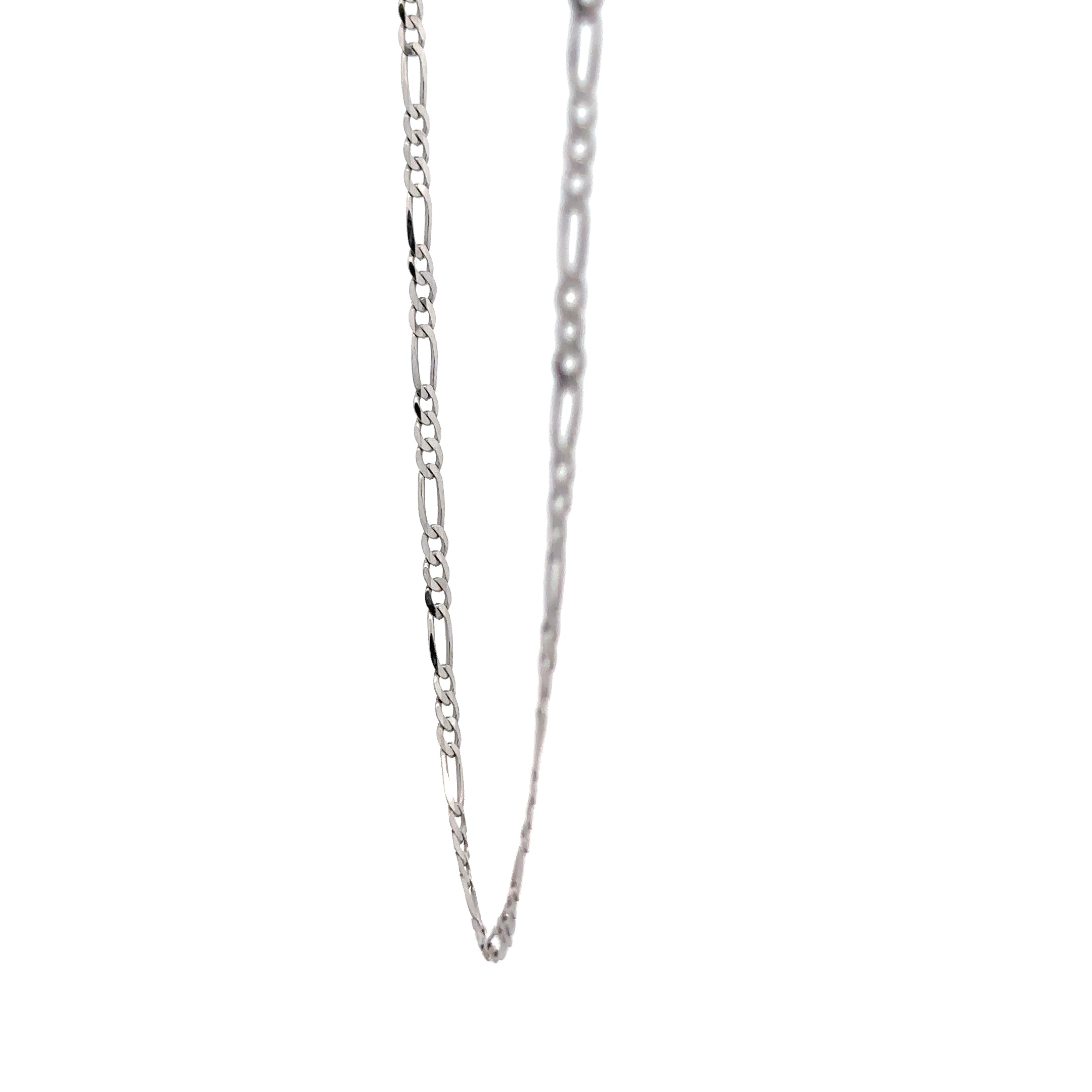 WD1767 14kt White Gold Figaro Chain