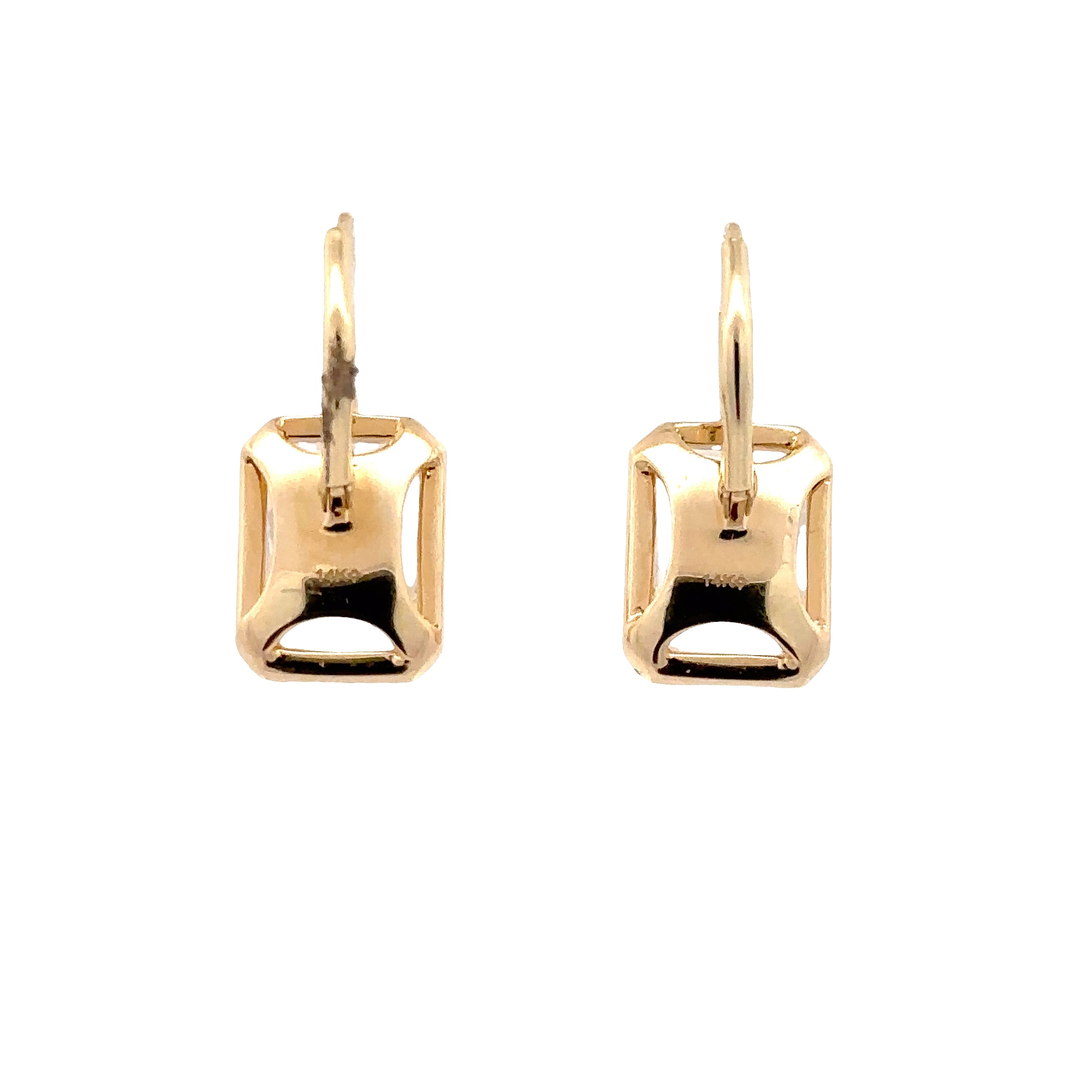 WD1812 14kt Yellow Gold Emerald Cut Moonstone with Diamond Halo