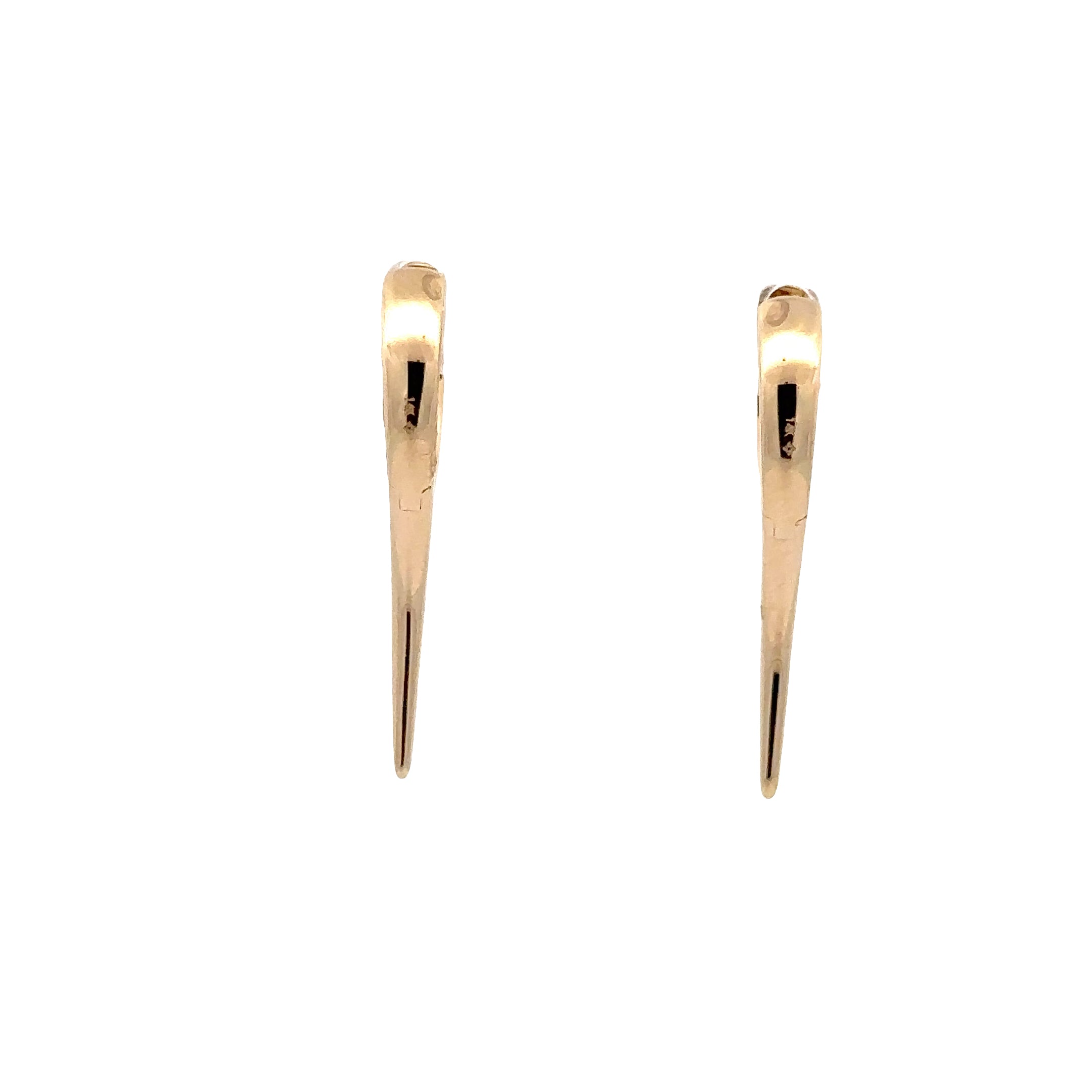 WD1816 14kt Gold Diamond Elongated Spike Drop Earring