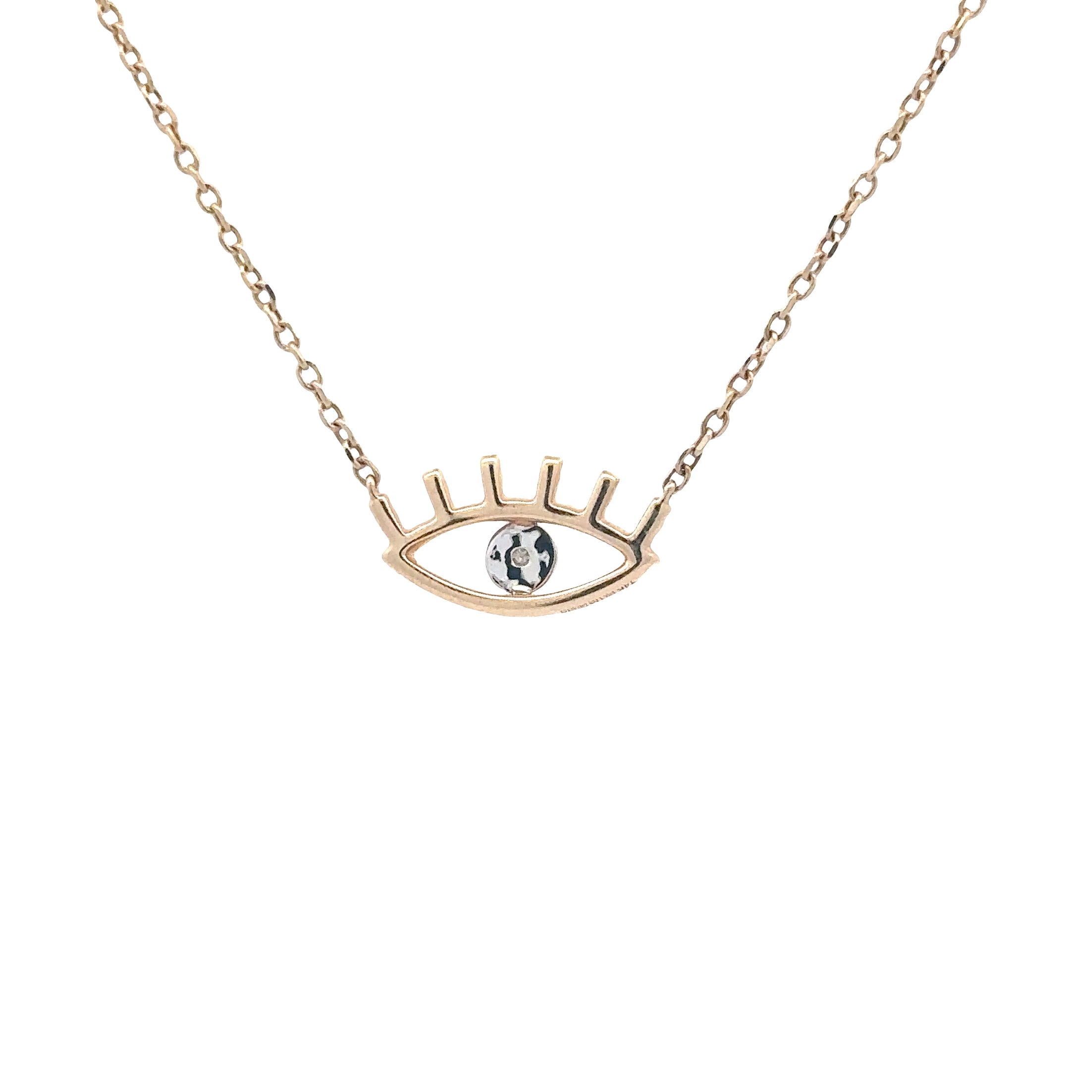 WD1822 14kt Gold Diamond Evil Eye
