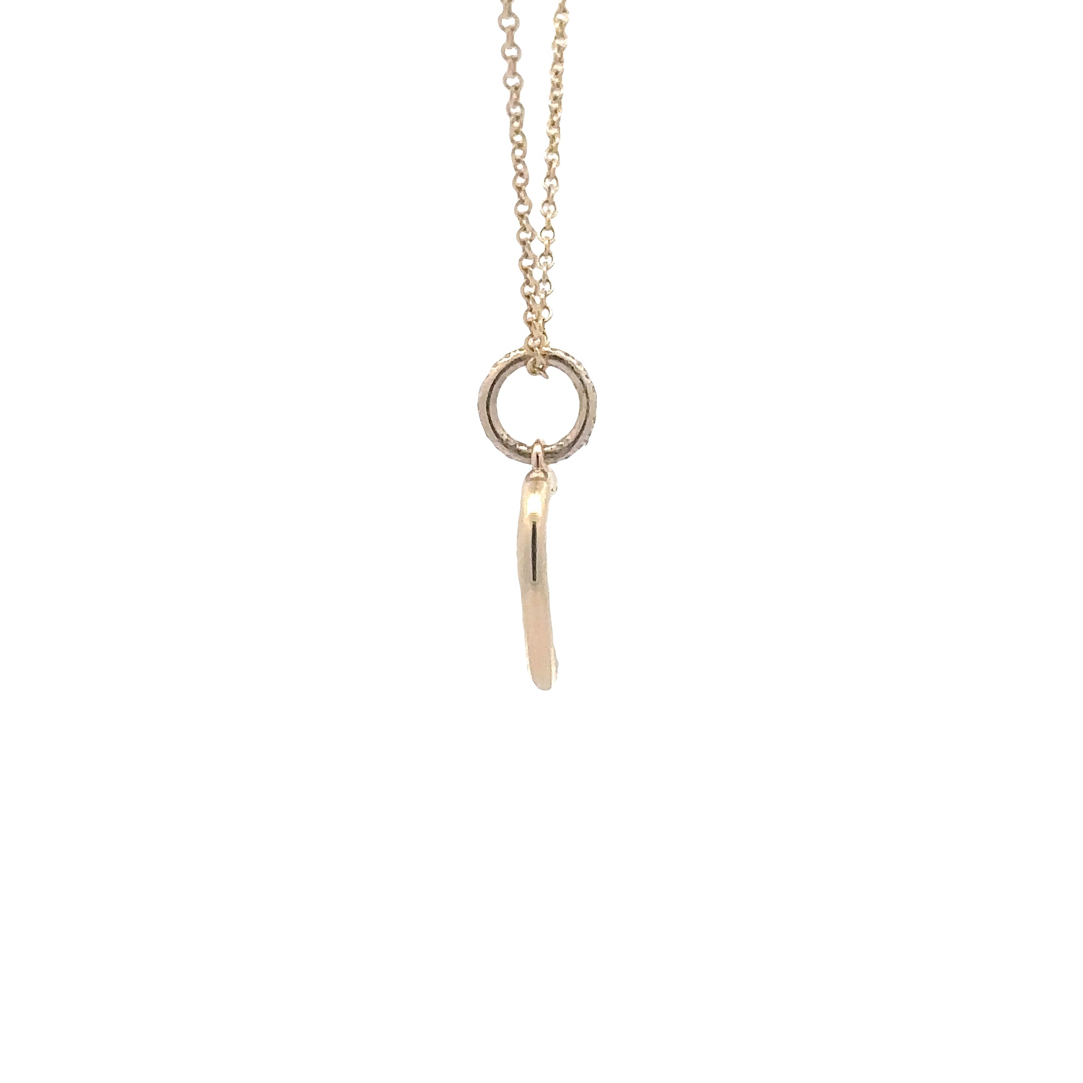 WD1826 14kt gold moonstone with diamond detail heart pendant