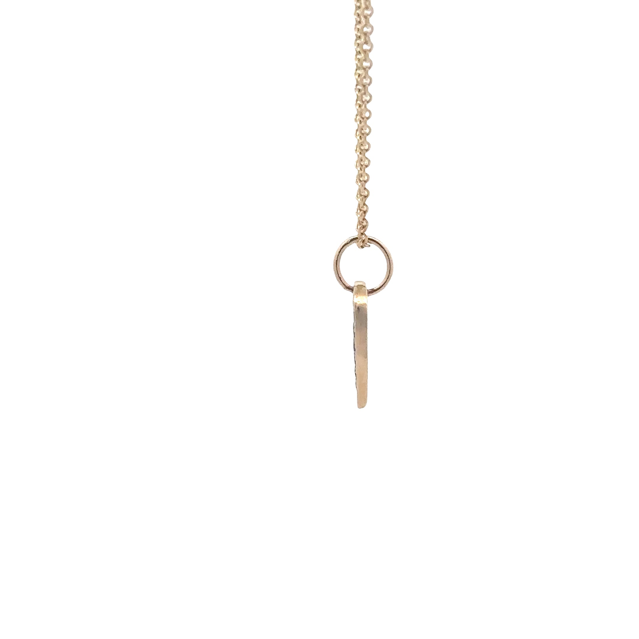 WD1829 14kt Gold Saphire Hombre Heart Pendant