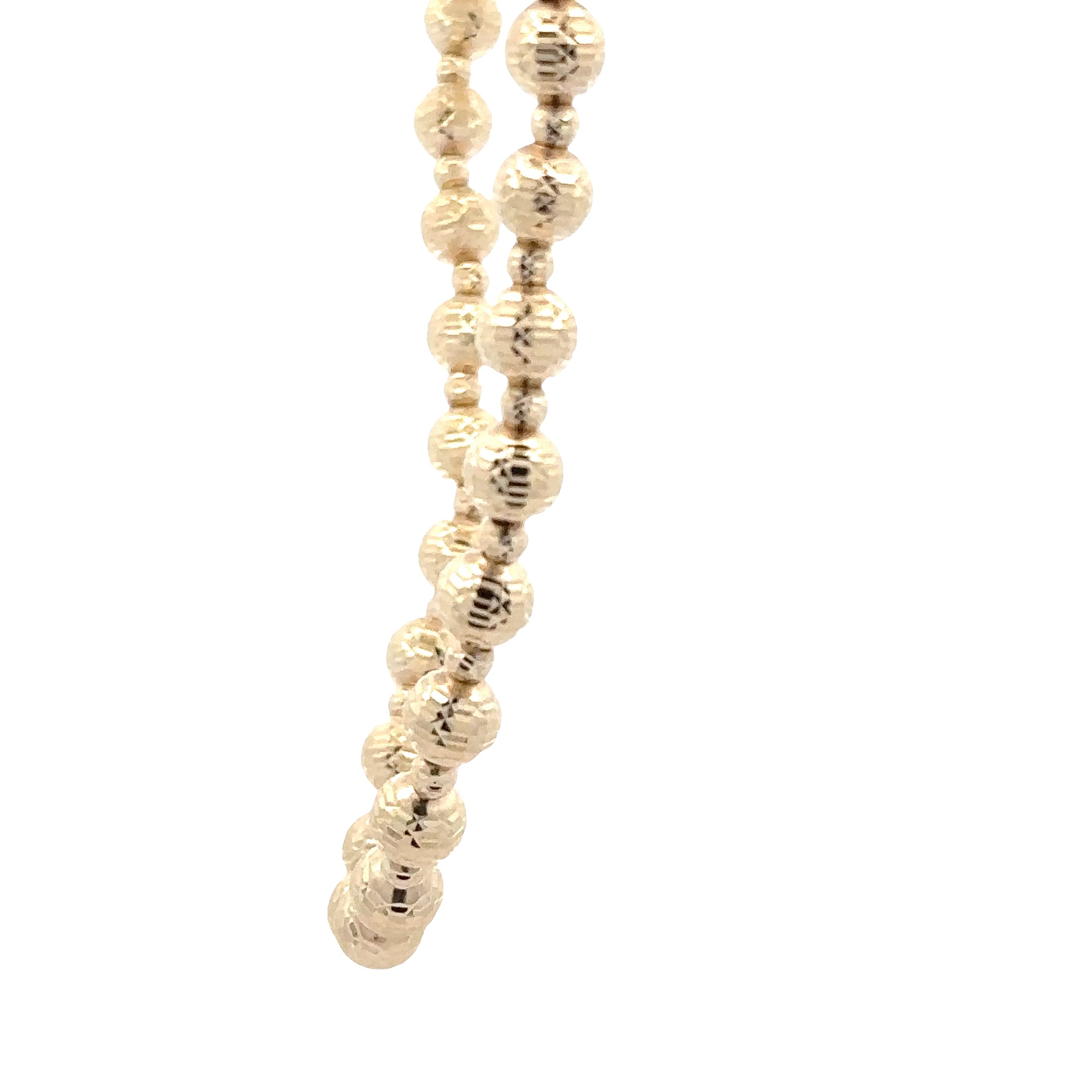 WD1847 14kt gold 6mm Faceted Bead Ball Necklace