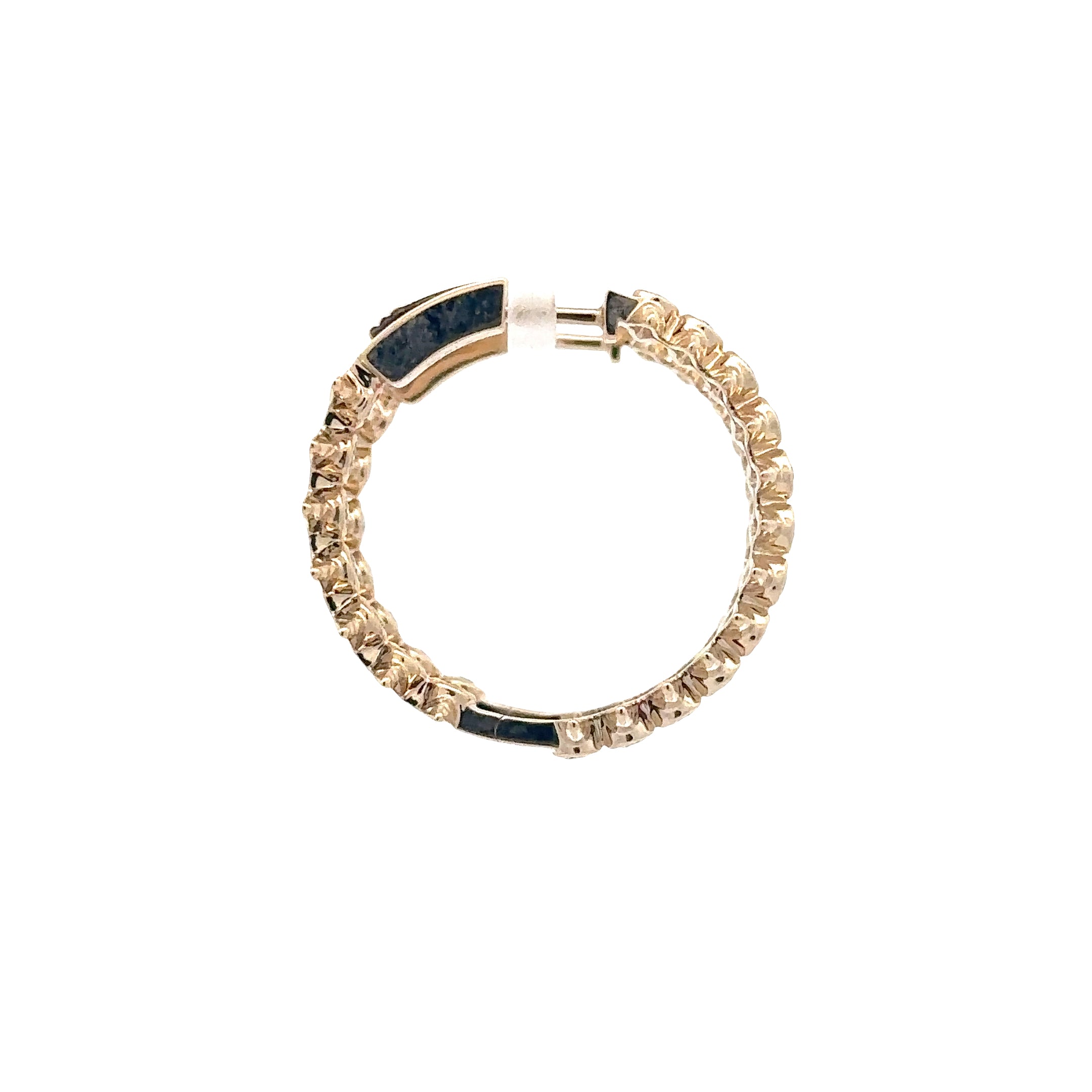 WD1853 14kt Gold Spike Diamond Hoop