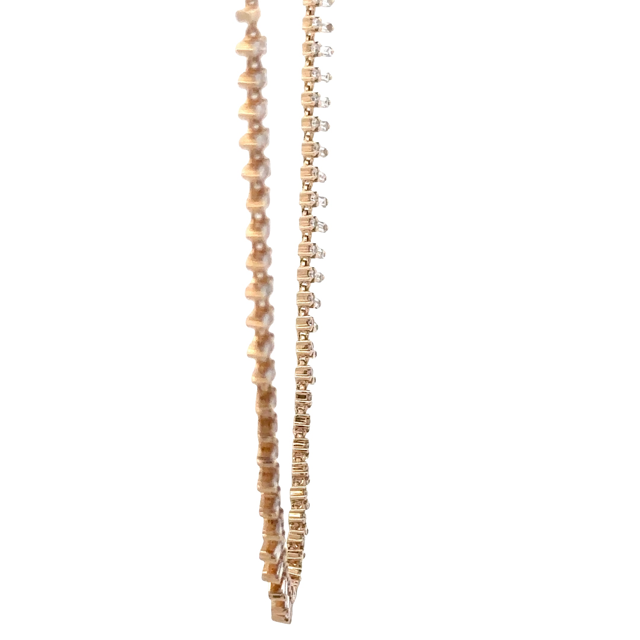 WD1860 14kt Yellow Gold Diamond Tennis Necklace