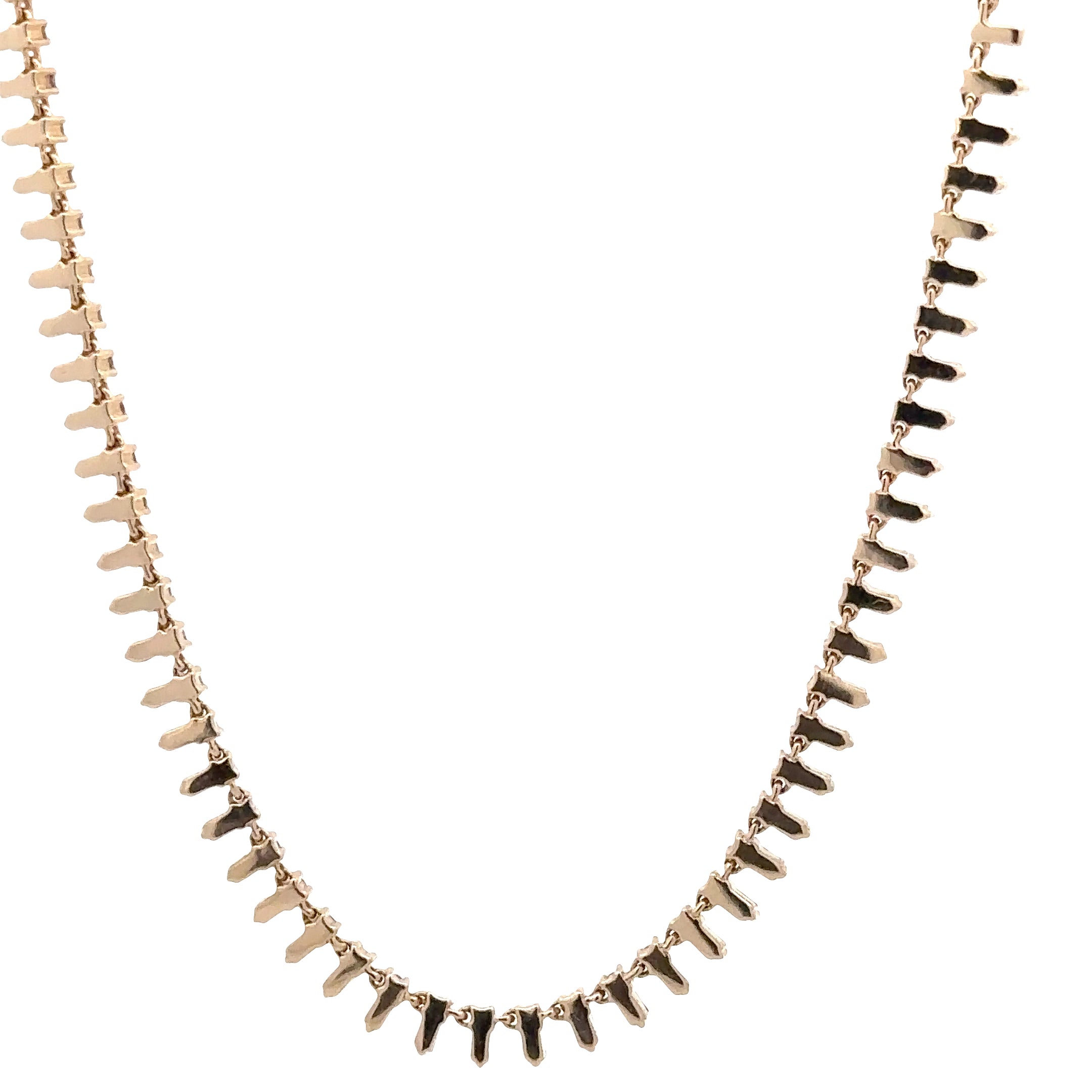 WD1860 14kt Yellow Gold Diamond Tennis Necklace