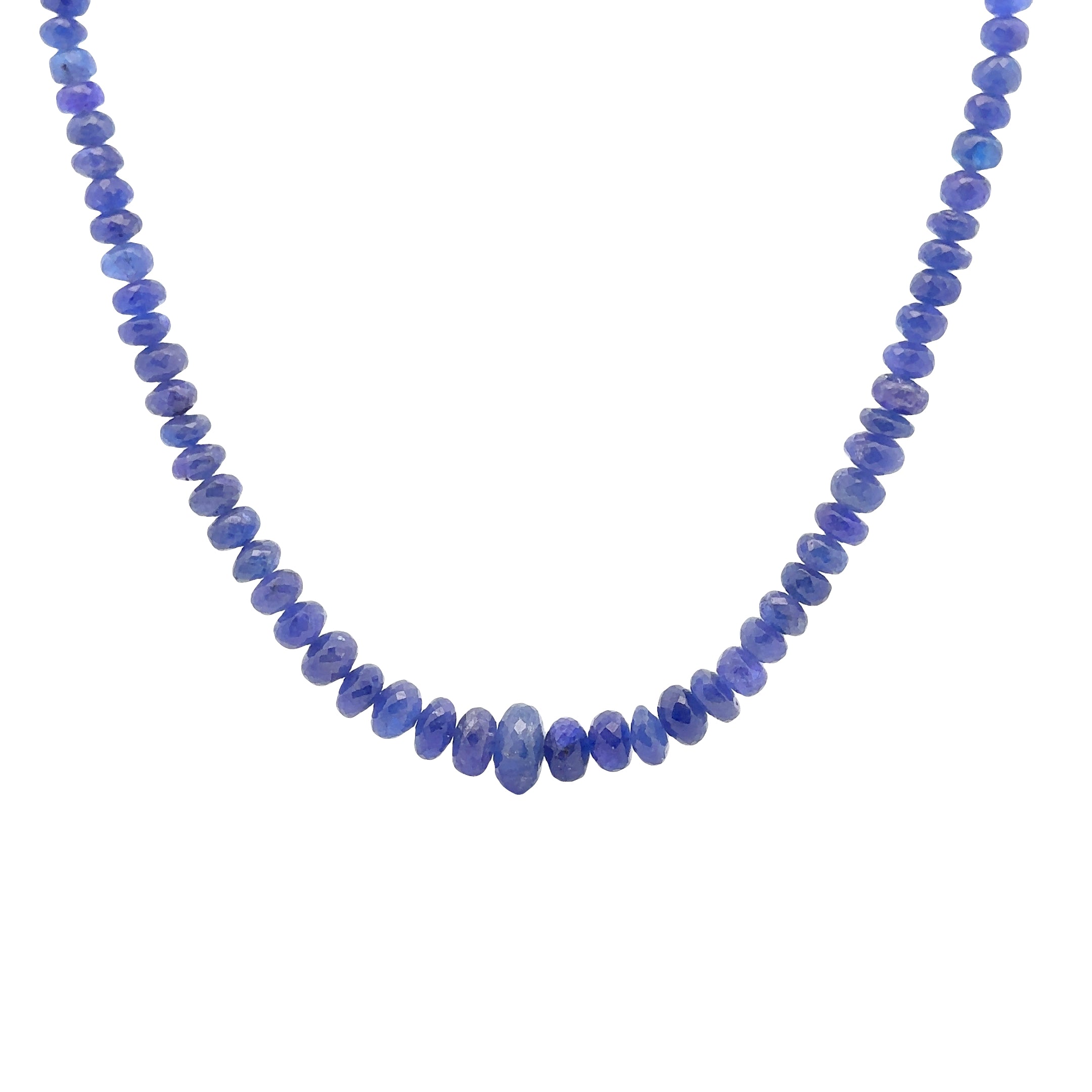 WD1922 Faceted Tanzanite Necklace — 14K Yellow Gold