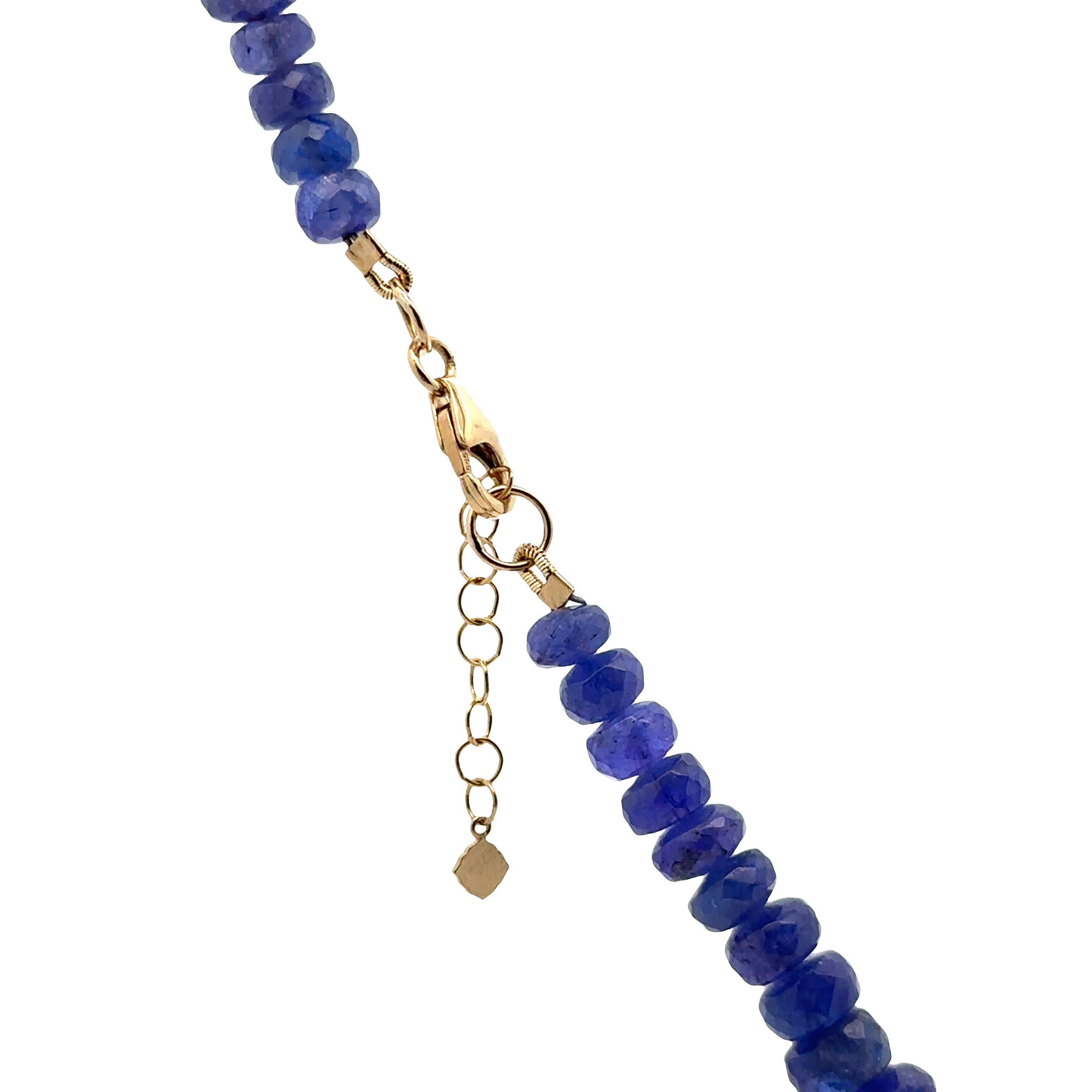 WD1922 Faceted Tanzanite Necklace — 14K Yellow Gold