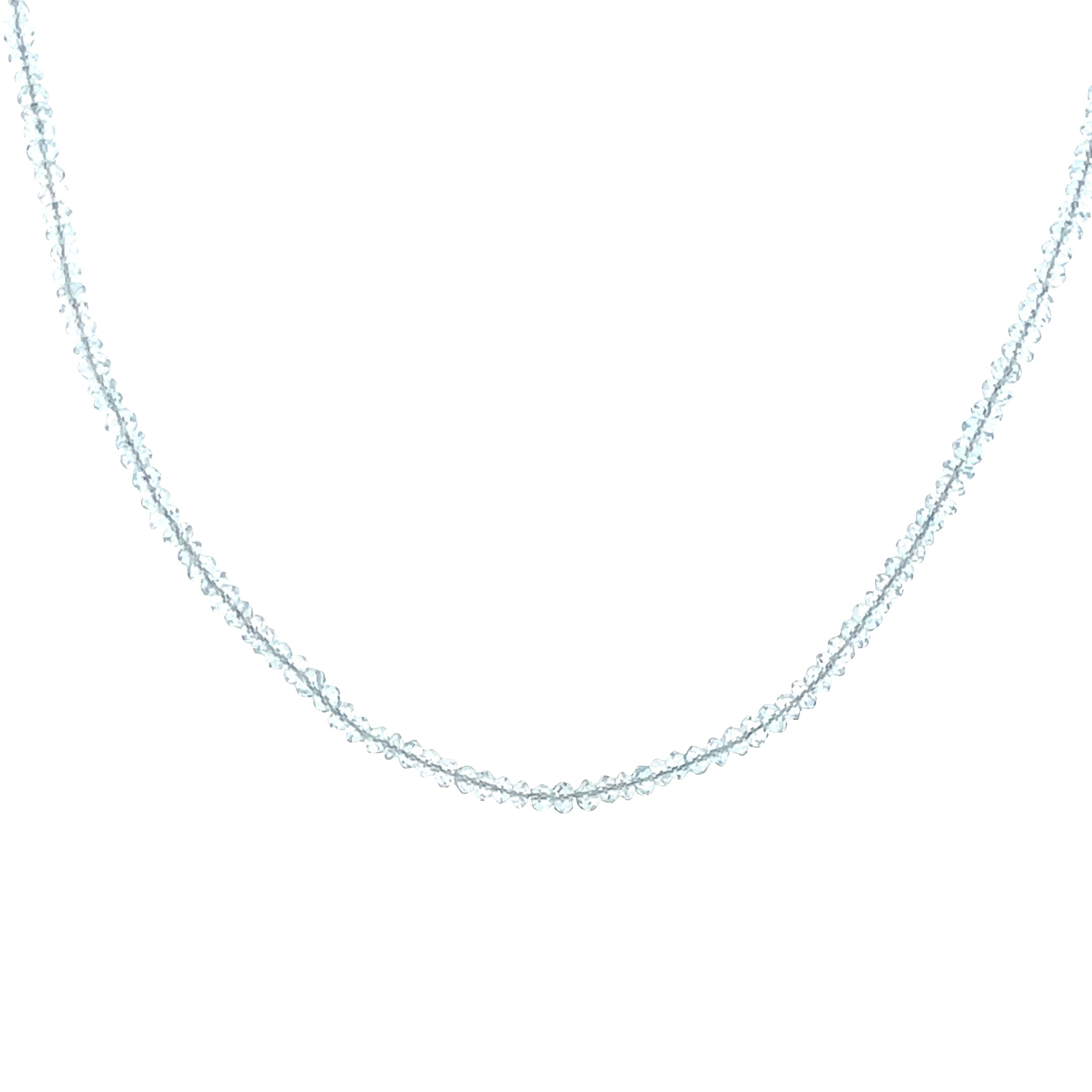 WD1926 Faceted Blue Topaz Necklace — 14K Yellow Gold