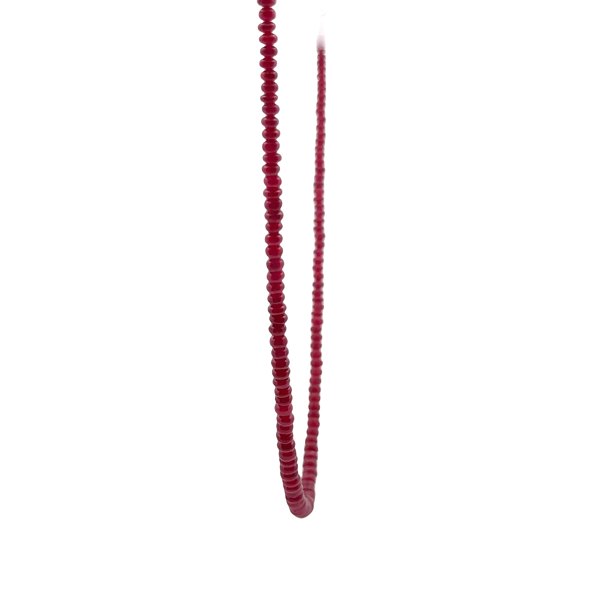 WD1928 Faceted Ruby Necklace — 14K Yellow Gold