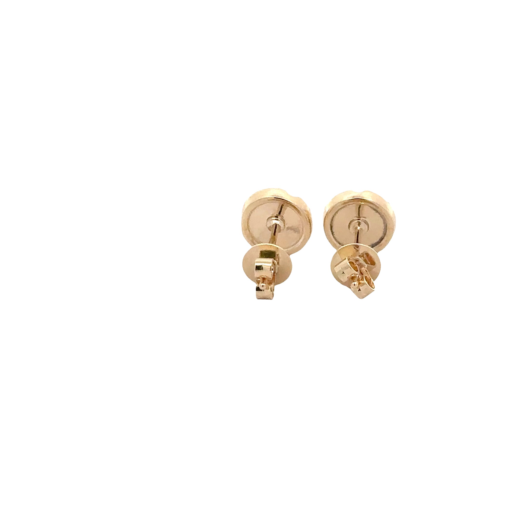 WD1910 14kt Pave stud nailhead earrings