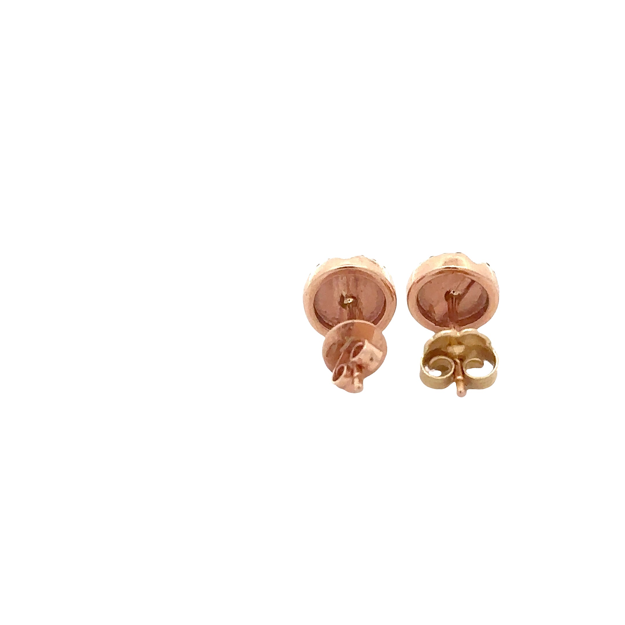 WD1910 14kt Pave stud nailhead earrings