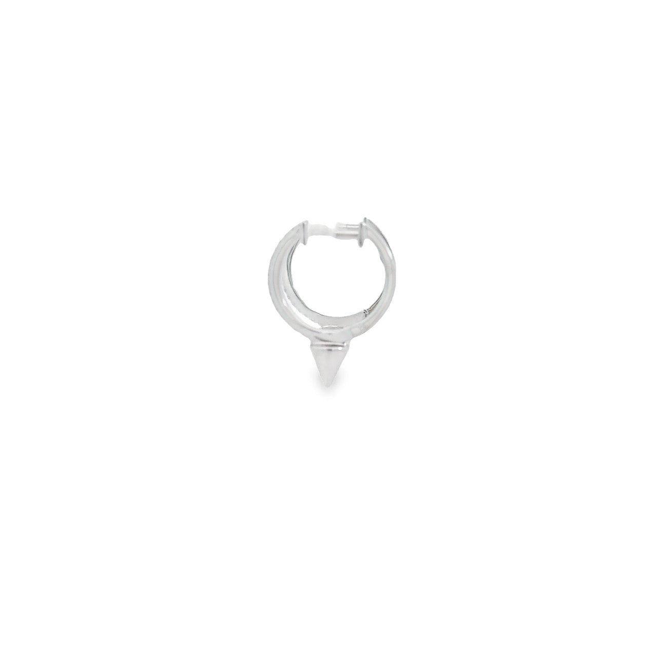 WD717 14kt pave Diamond with spike detail huggie hoops