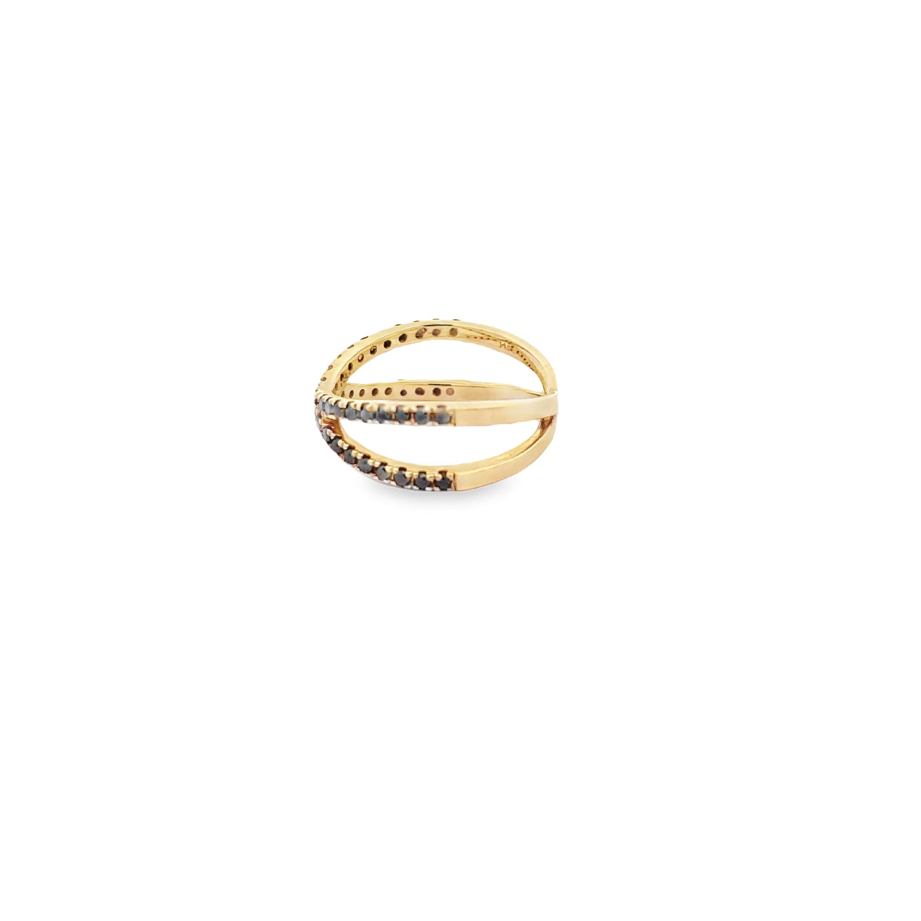 WD100-B The Black Diamond 'X' Kiss Ring