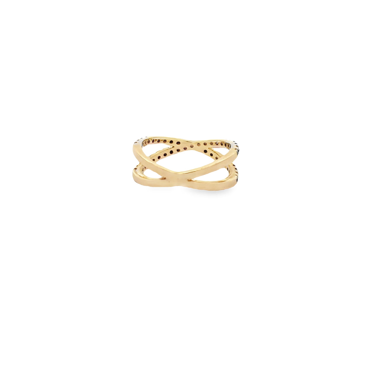 WD100-B The Black Diamond 'X' Kiss Ring