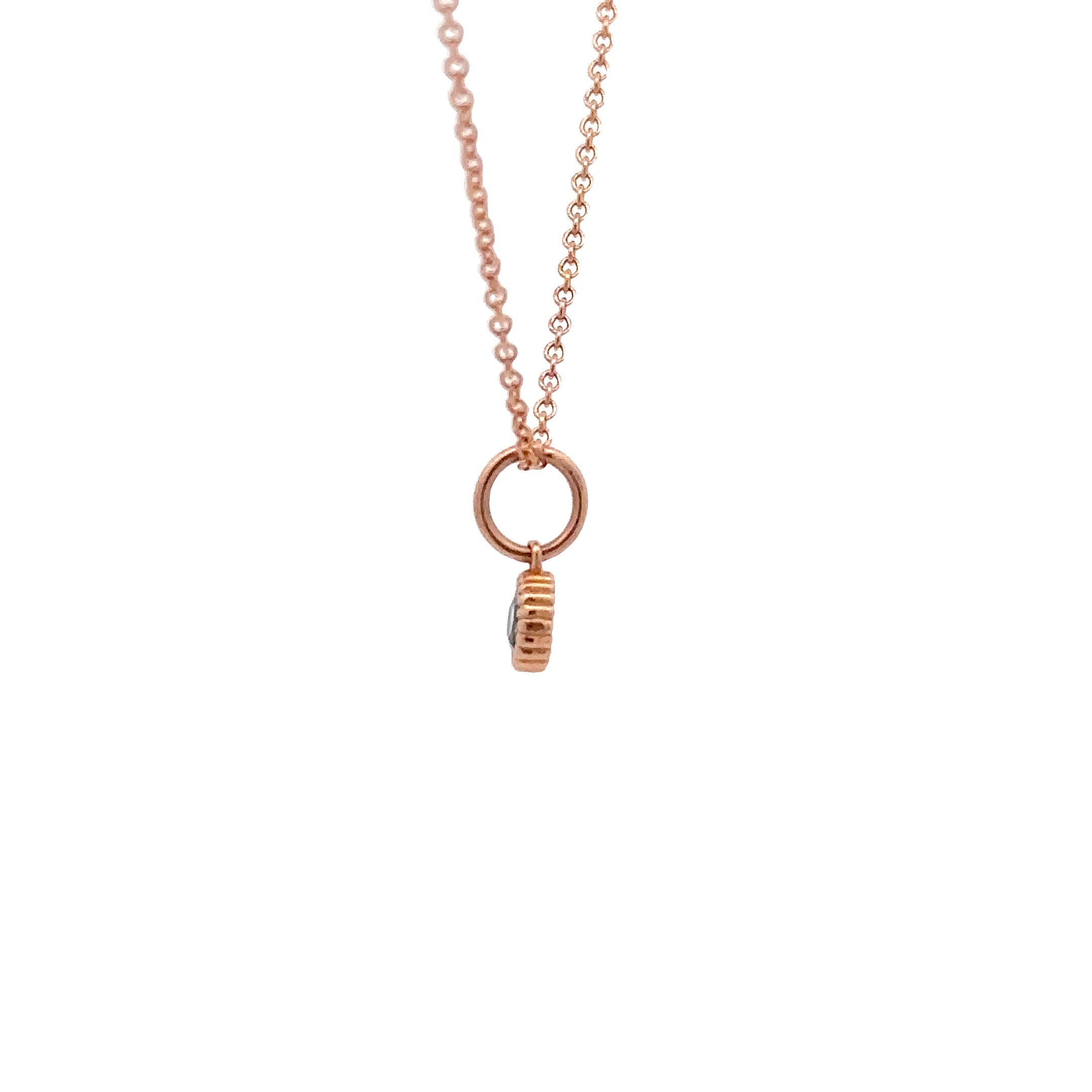 WD136 Aquamarine March Birthstone - 14kt gold Aquamarine Pebble charm