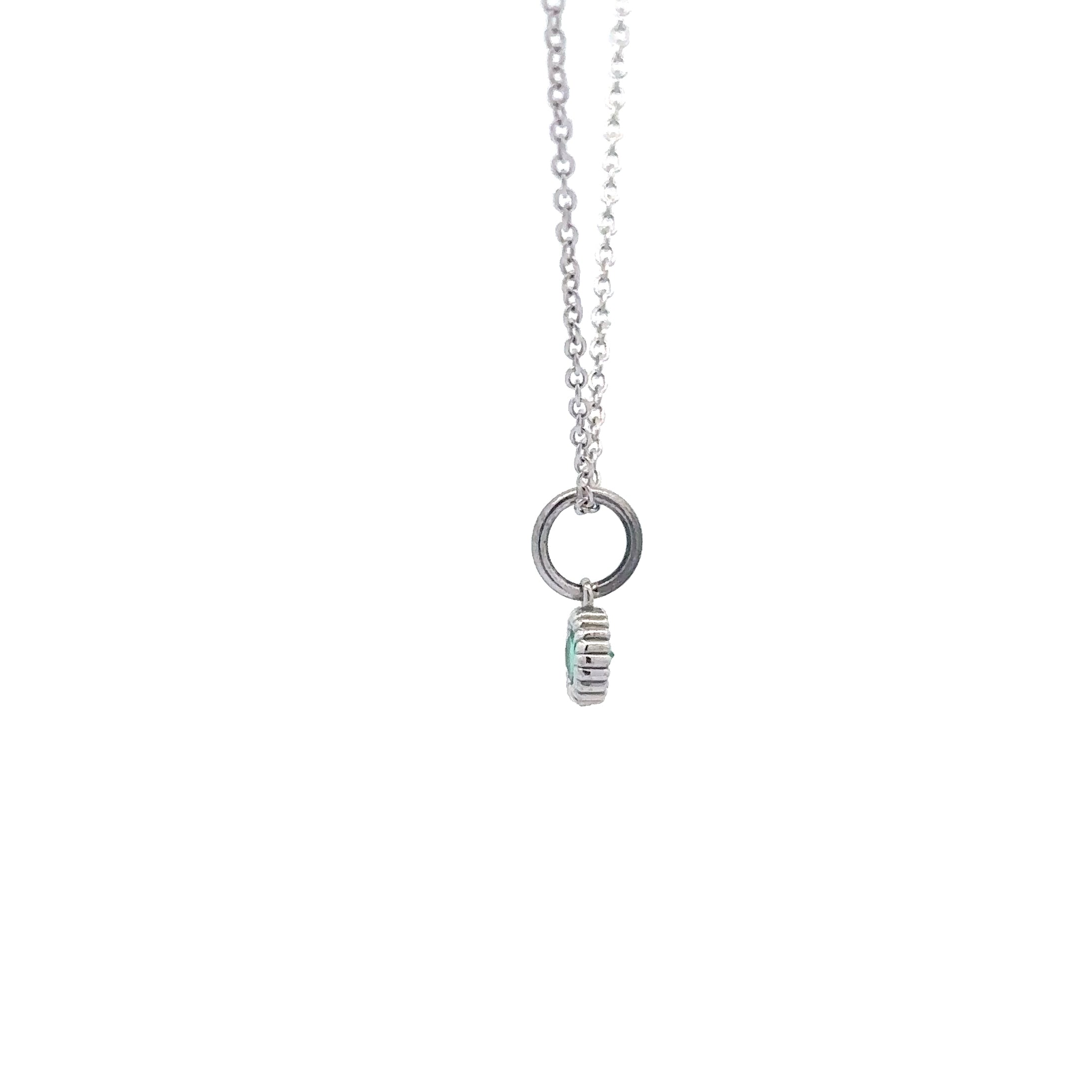 WD136 Emerald May Birthstone - 14kt Emerald Pebble Charm