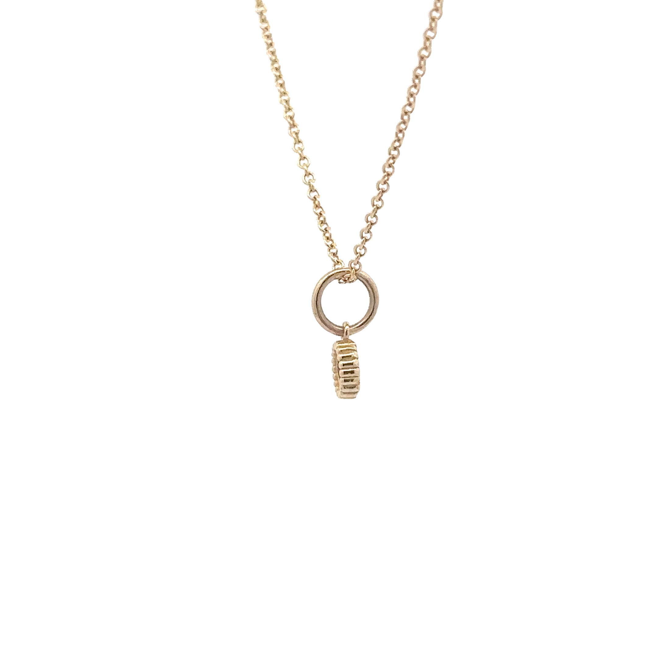 Wd136 Ruby July Birthday - 14kt Ruby pebble Charm