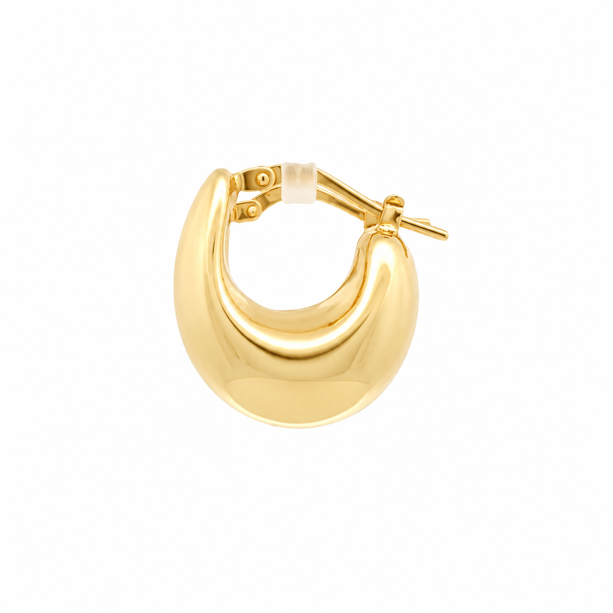 WD1976 14KT Gold Huggie Hoop Earrings