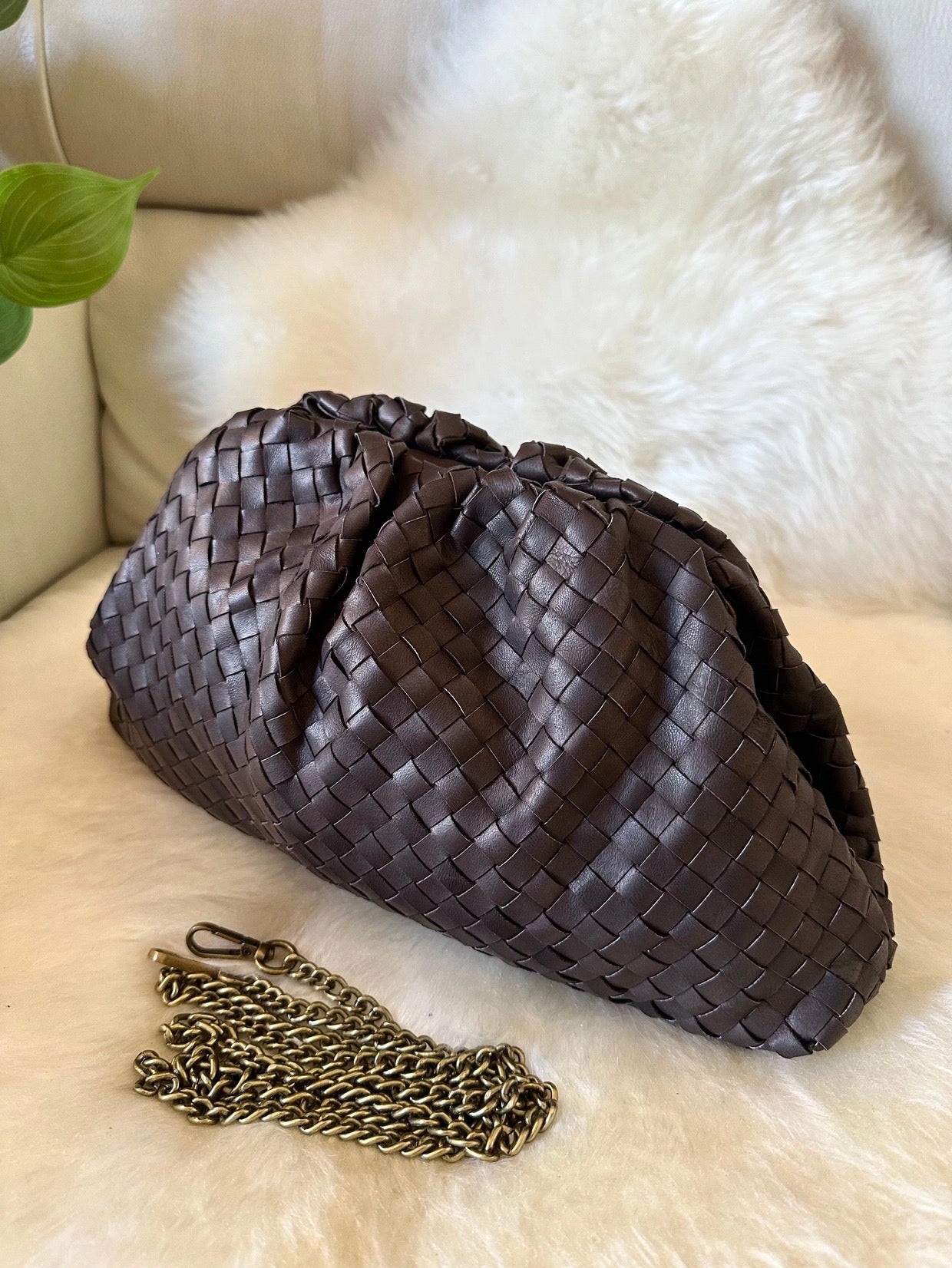 pounaigvp2 Kh Bags Pouch Nappa Weave Bag
