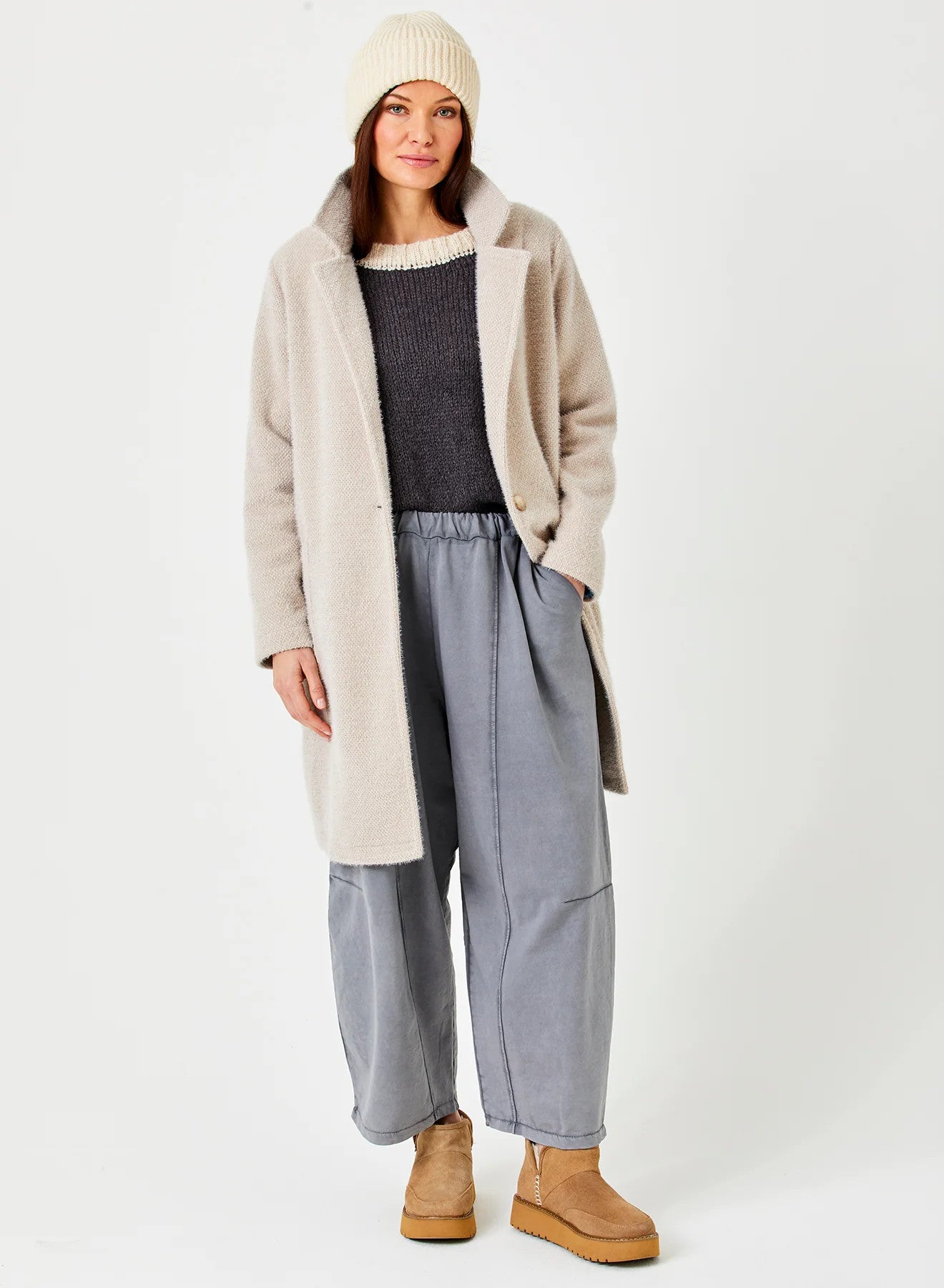 A91725Nc Suzy D Iris Soft Fluffy Coatigan