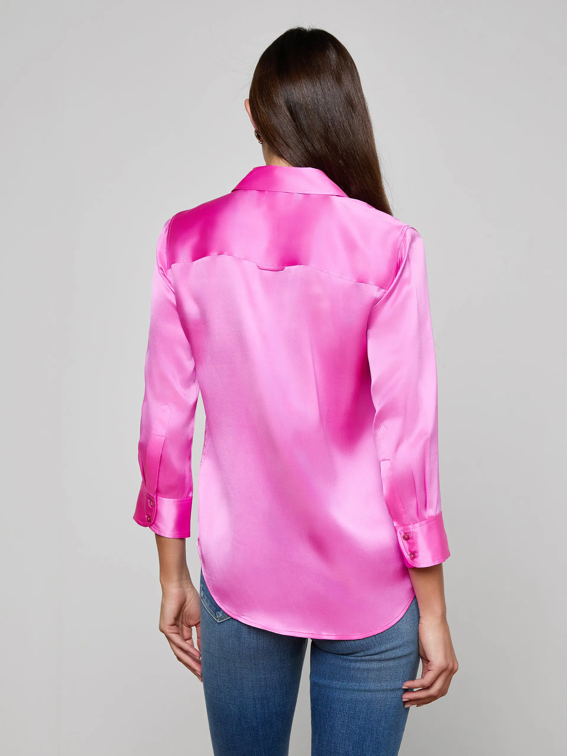 40126CLW-FUCA L'AGENCE Dani Silk Blouse