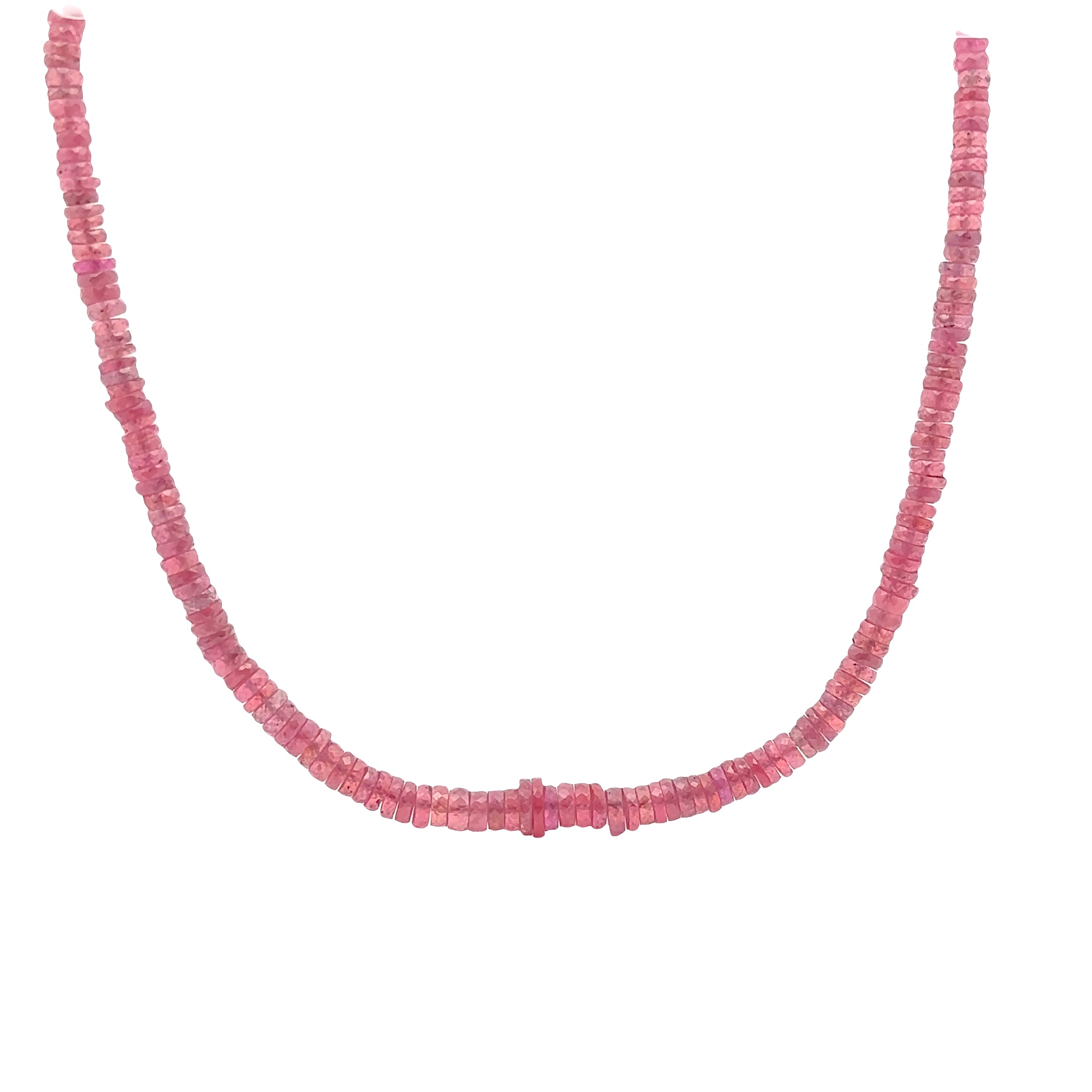 WD1927 Faceted Ruby Necklace — 14K Yellow Gold