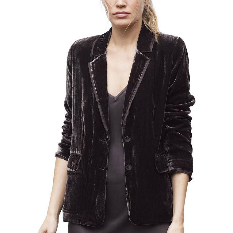 J382e Go Silk Go Velvet Boyfriend Jacket