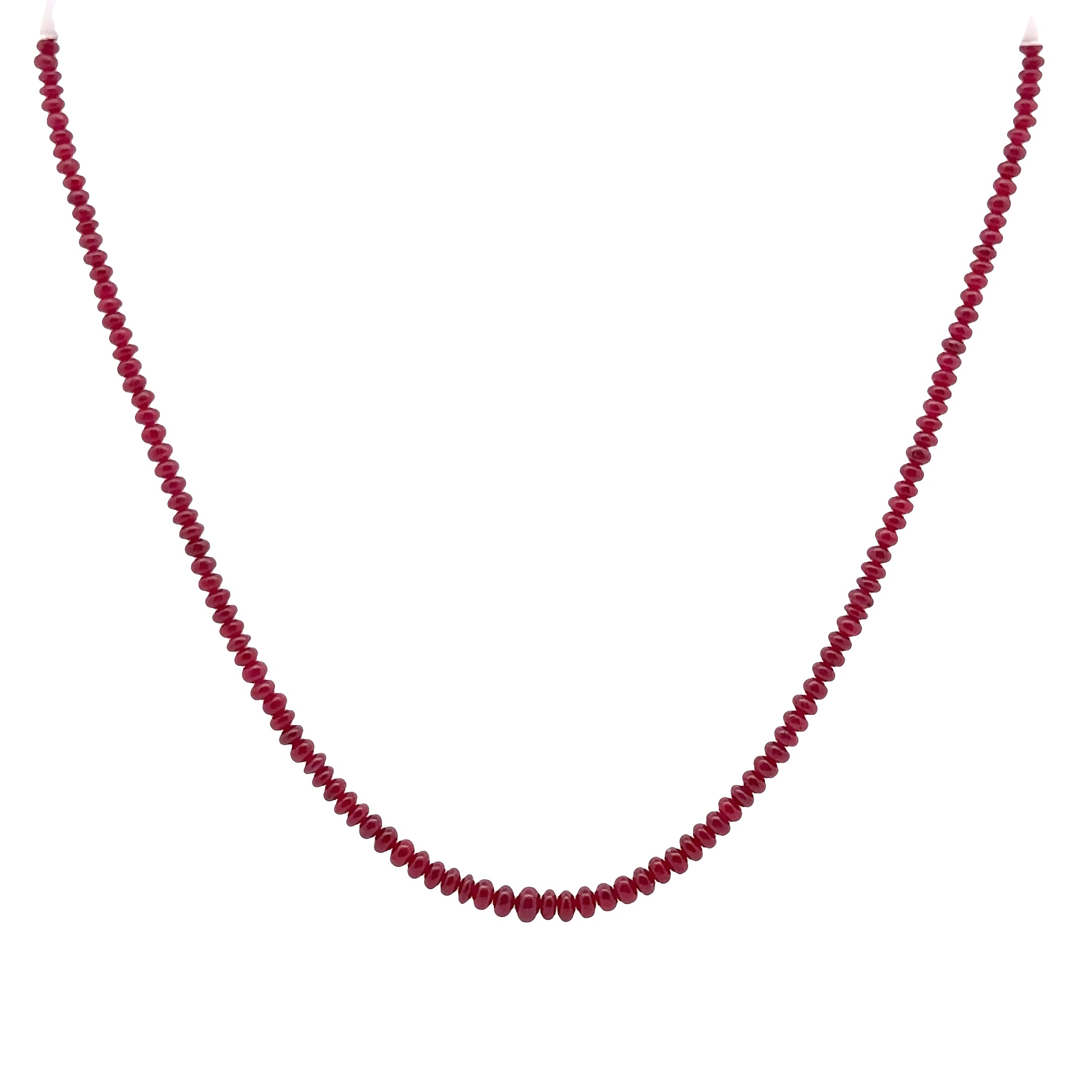 WD1928 Faceted Ruby Necklace — 14K Yellow Gold