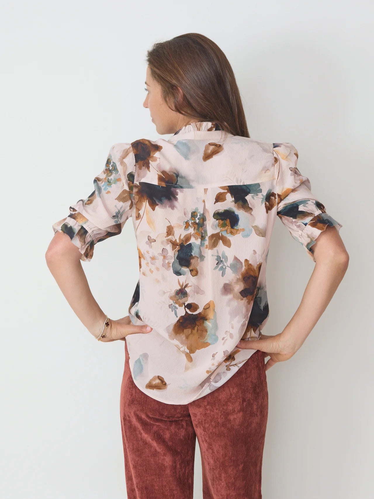 T1690-MWFL Go Silk Go Evermore Blouse Print