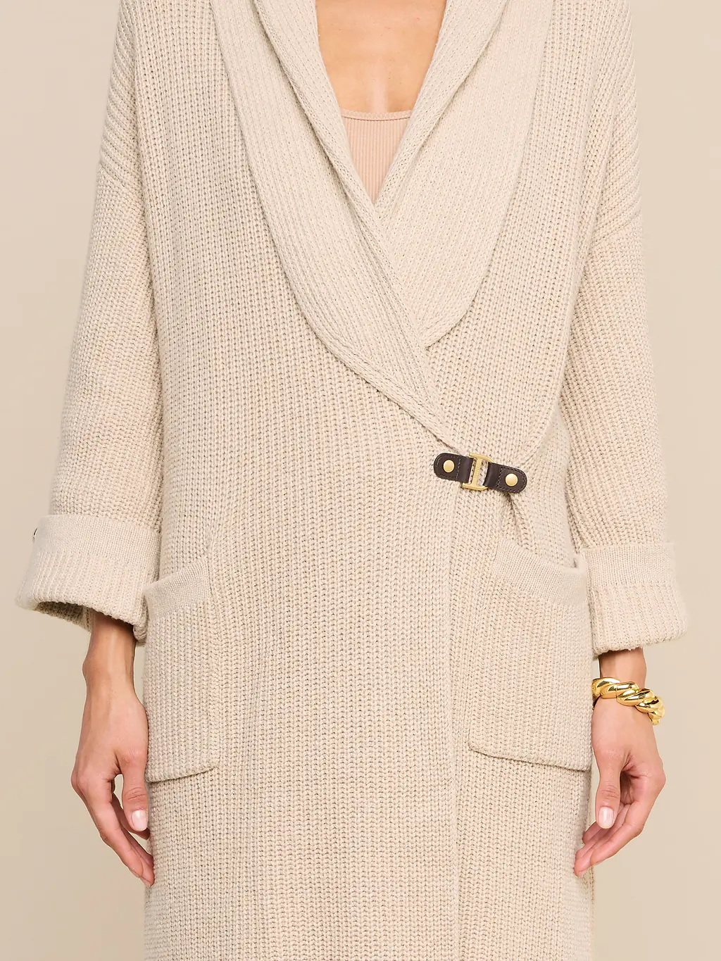 80257swm3 L'AGENCE Orielle Long Cardigan