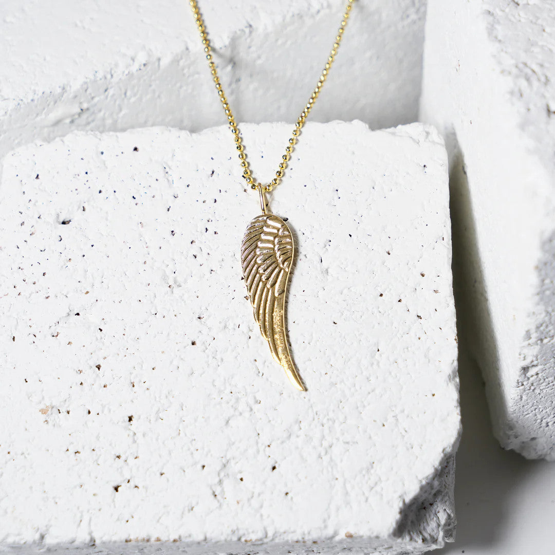 LG113 LOVE Grenades Sterling Silver Base with 14kt plating Angel Wing