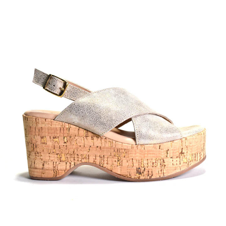 Jovi CORDANI Criss Cross Suede Wedge