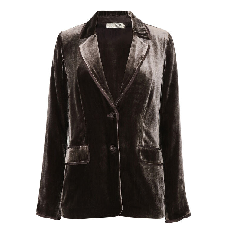 J382e Go Silk Go Velvet Boyfriend Jacket