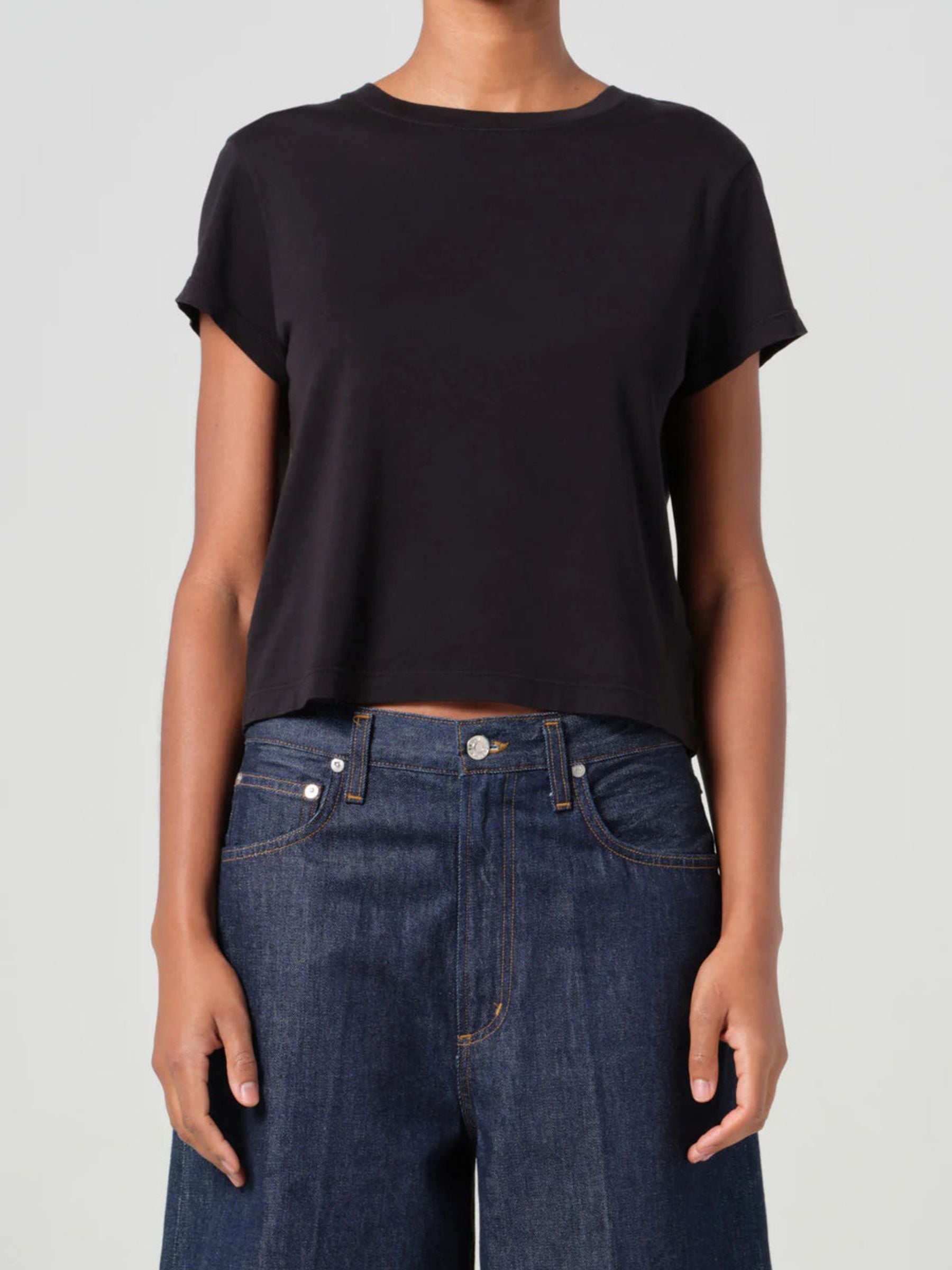 A7180-1507b Agolde Adine Shrunken Tee