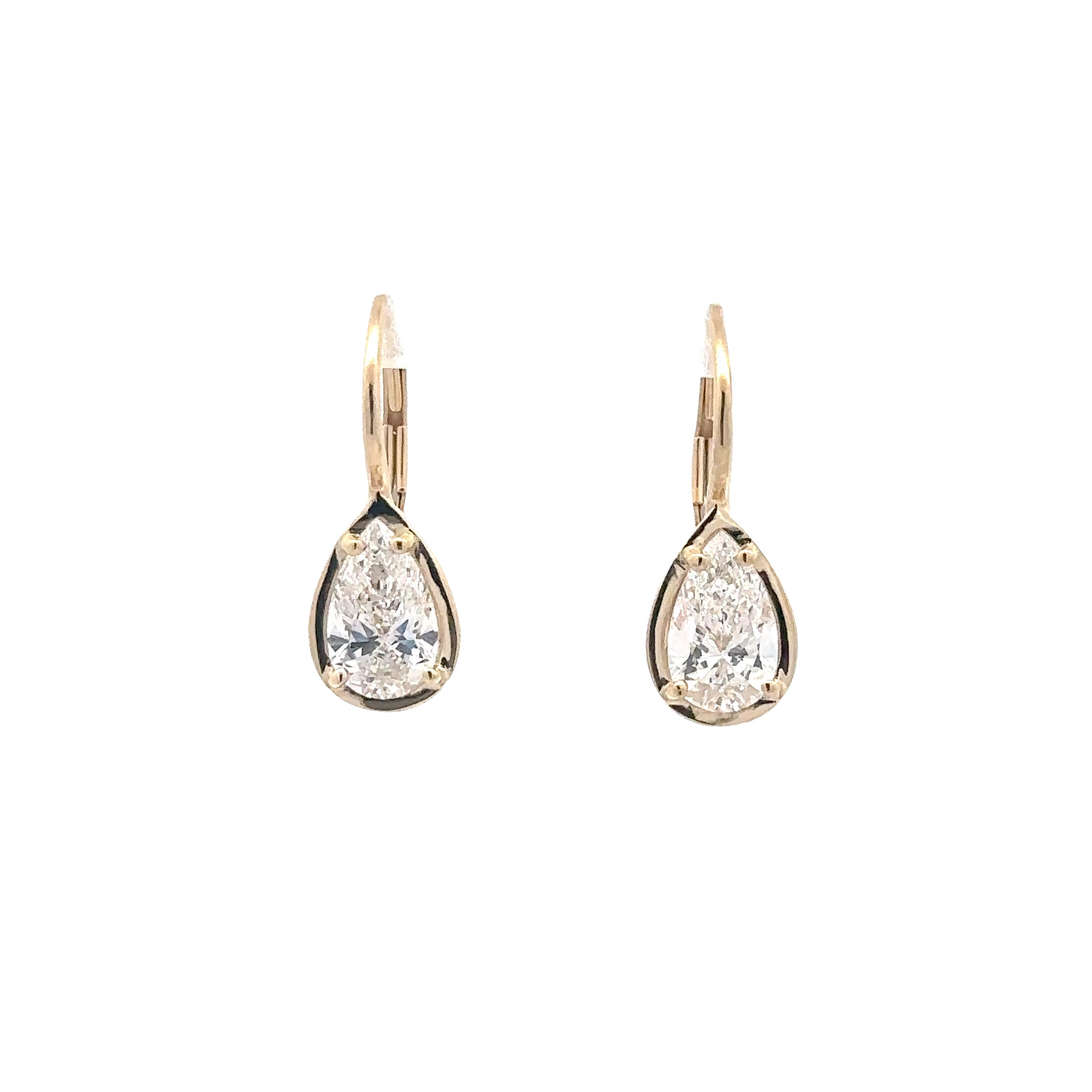 WD1854 Pear Shaped Lab Grown Diamond Earrings