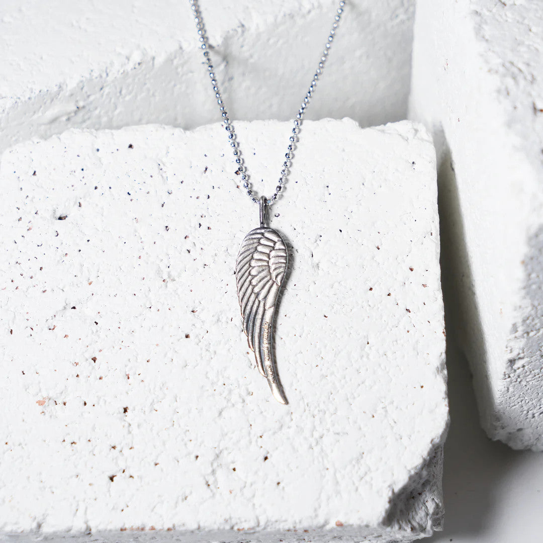 LG113 LOVE Grenades Sterling Silver Base with 14kt plating Angel Wing