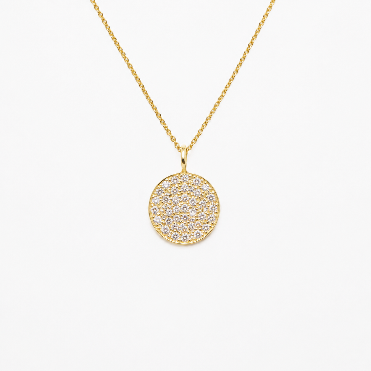 WD803 14kt Coin Disk Pendant
